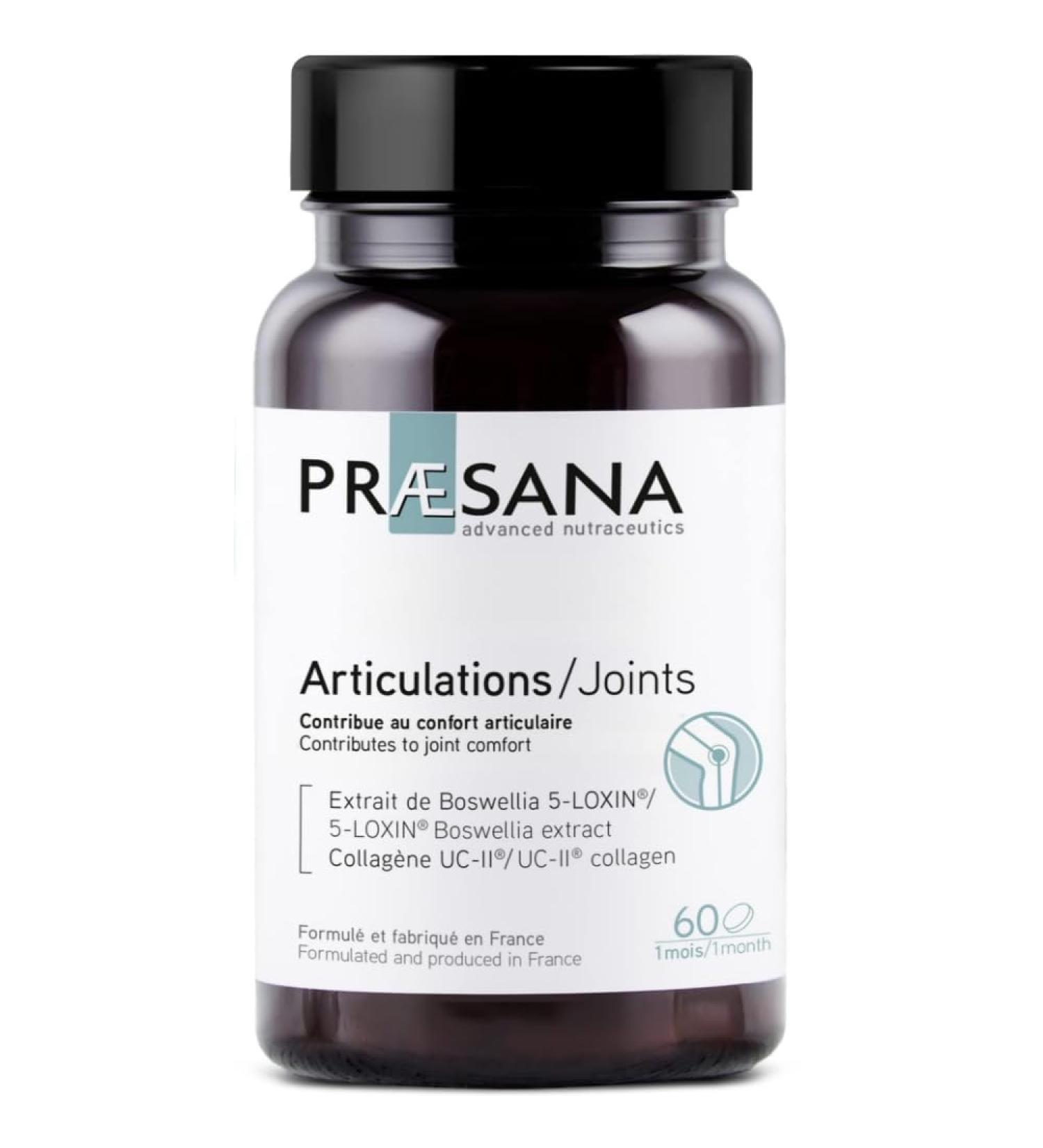 PRAESANA - Joints - Joint Comfort - Food Supplement - 2 Tablets/day - 30 days program - Made in France - Buy Online on GoSupps.com