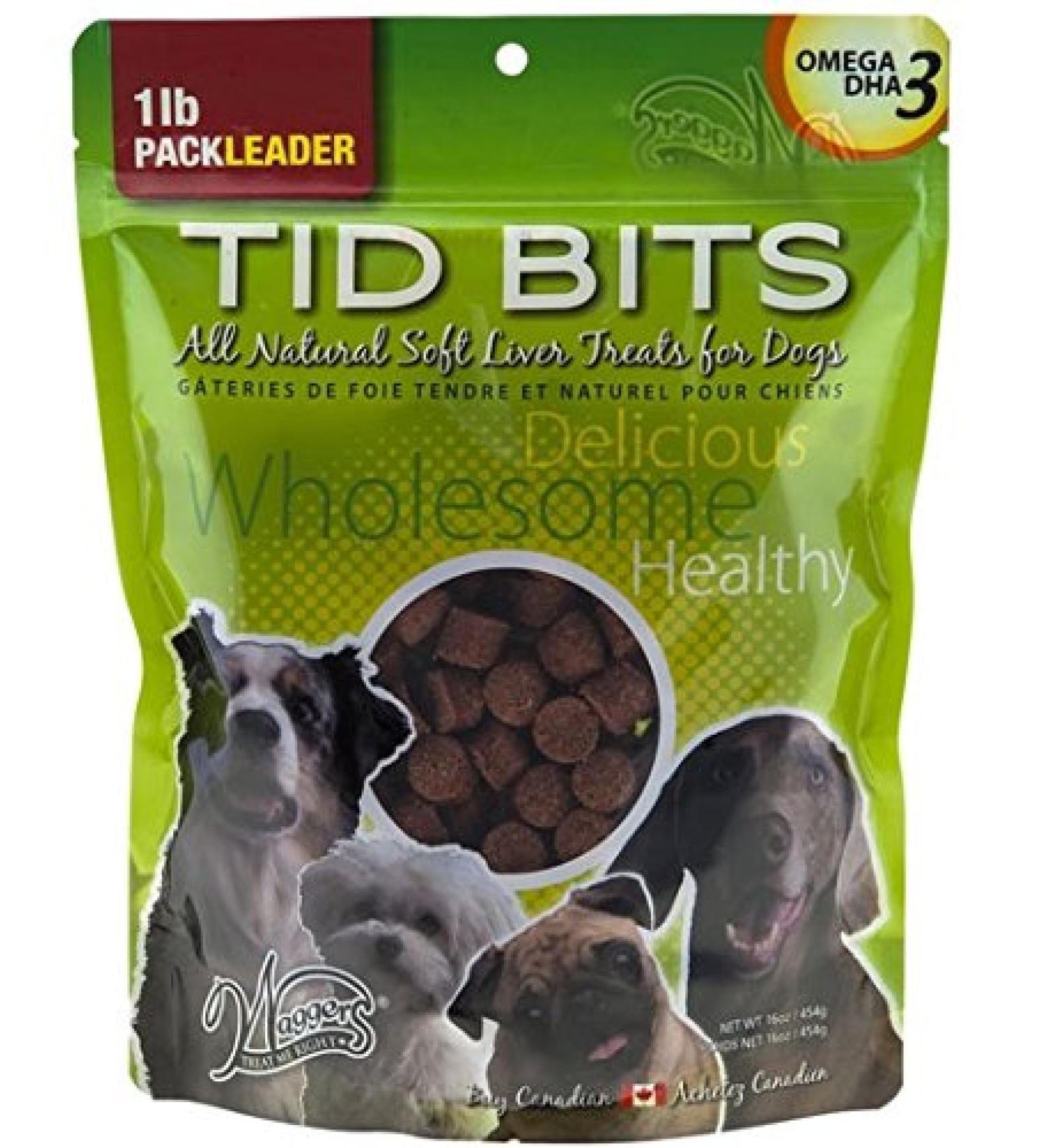 Waggers OTB31 TID Bits Dog Treats Original 454g