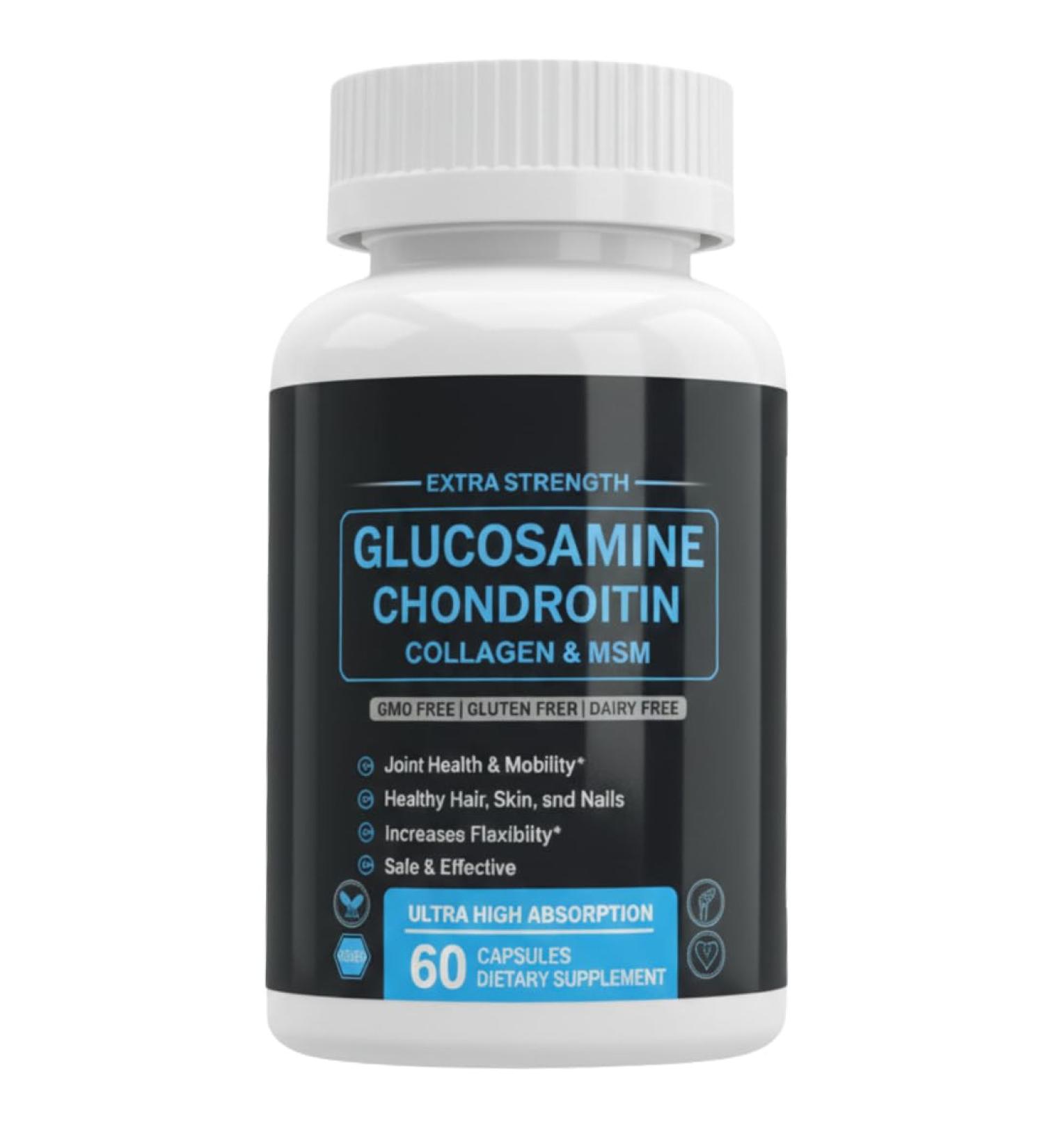 Okian Glucosamine Chondroitin MSM Collagen Supplement Veggie Capsules