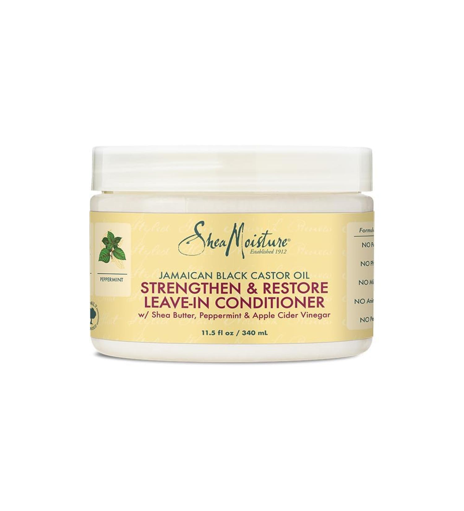 Shea Moisture Jamaican Black Castor Oil Leave-In Conditioner 11.5 oz - Odorless Hydrating Hair Care for All Hair Types - 1 Pack - Buy Online on GoSupps.com