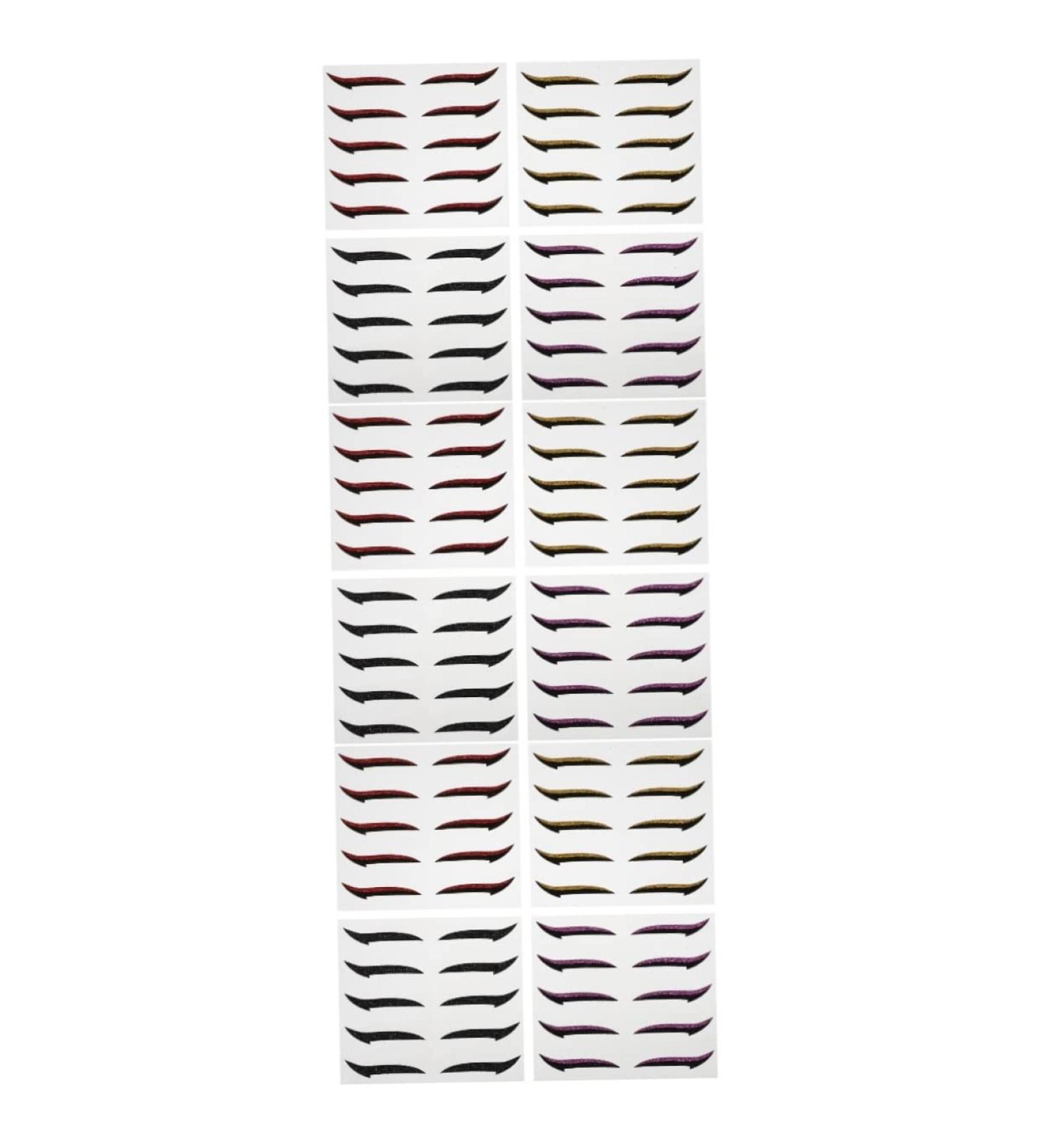 Mikinona Double Sided Eyelid 60 pairs Personalized Eyelid Reusable Charming Eyeliner Double Stickers Tapes Strips 14X10X0.5cmx3pcs Assorted Colorx3pcs - Buy Online on GoSupps.com