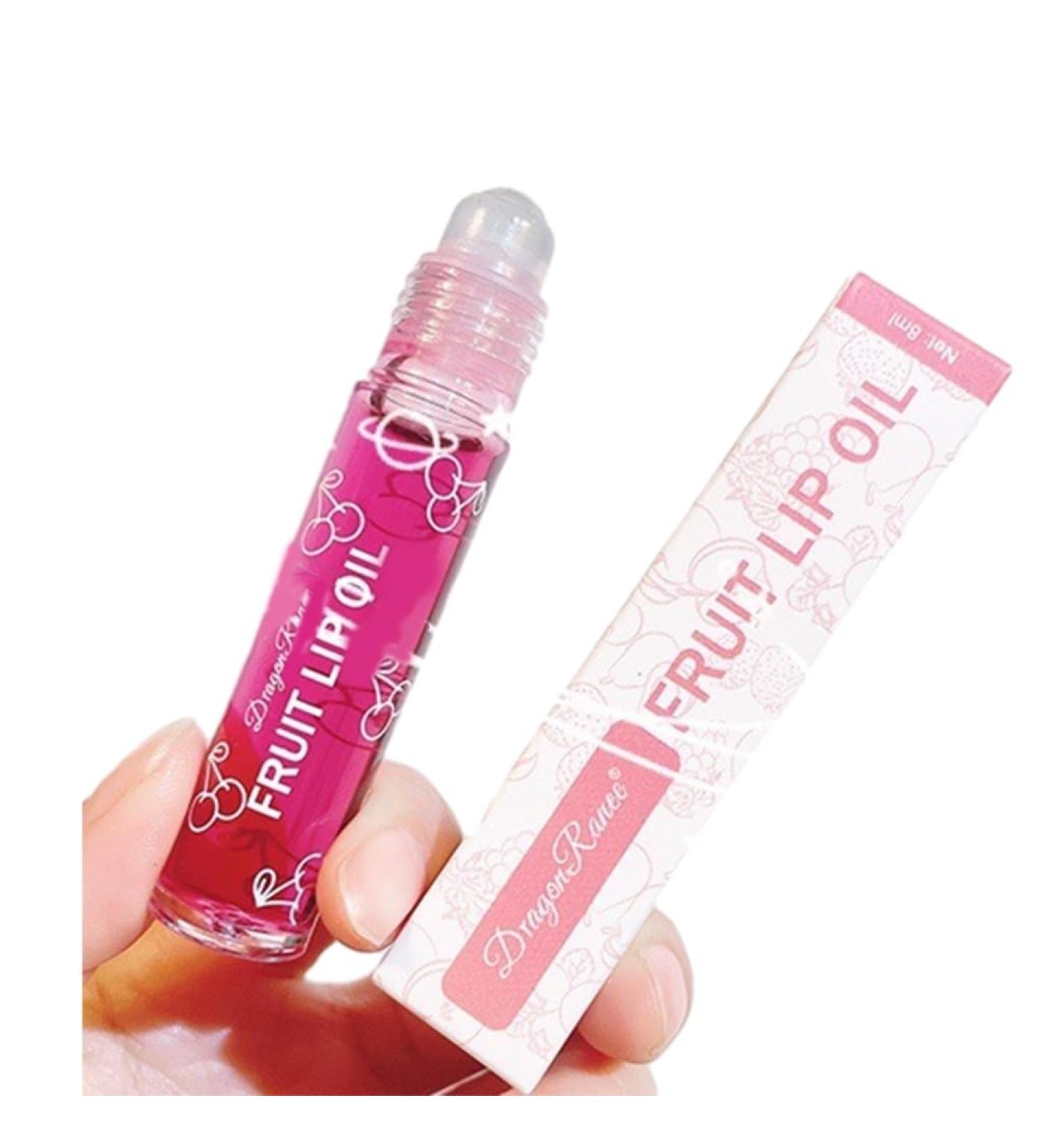 Mini Water Lip Gloss Lip Plumping Nourishing Lighten Lip Line Transparent Lip Oil Long-lasting Lip Care Fruit Lip Balm Cherry flavor - Buy Online on GoSupps.com