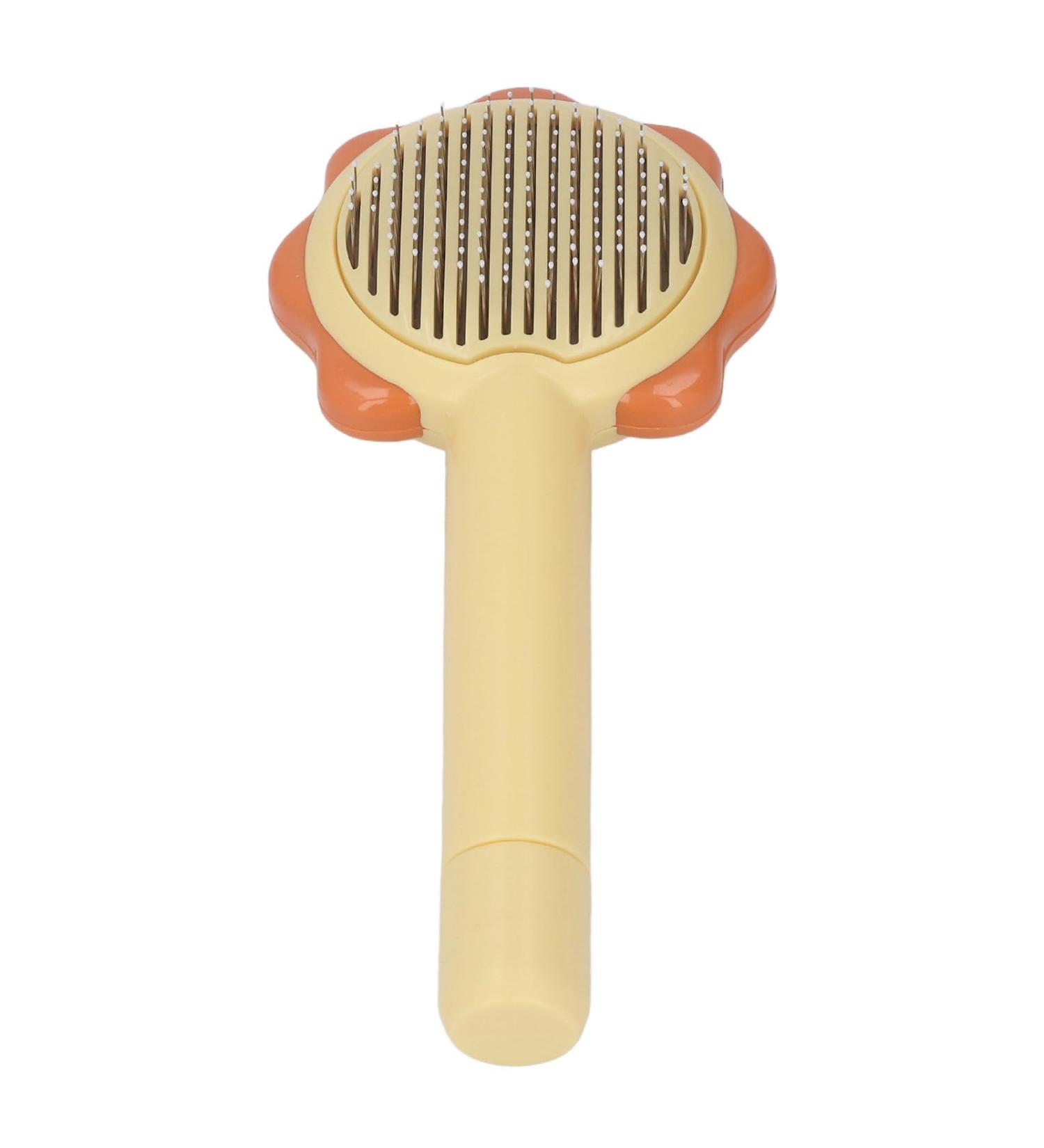 Portable Cat Brush for Dogs - Comfortable Handle Safe & Rounded Protection Points (Yellow) - Buy Online on GoSupps.com