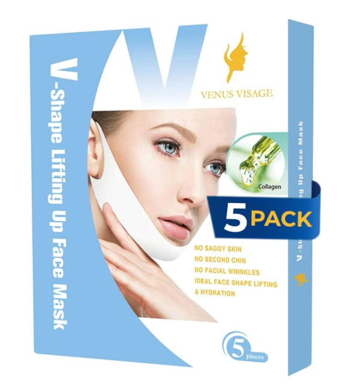 Venus Visage 5-Piece V Line Lifting Mask Set for Jawline Firming and Contouring - Buy Online on GoSupps.com