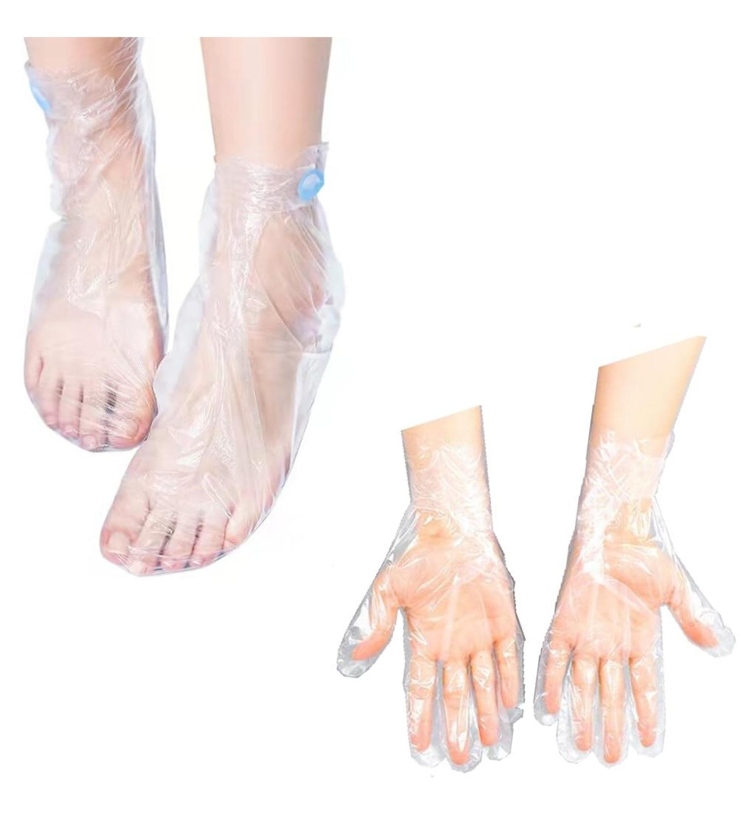 200Counts Paraffin Wax Bath Liners Hand and Foot Disposable Plastic Heated Mitt Liners Bath Treatments Bags with Sticker for Foot Pedicure Spa Wax Treatment Foot Covers Bags - Buy Online on GoSupps.com