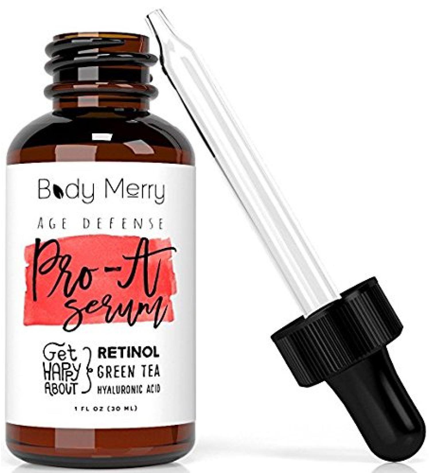 Body Merry Age Defense Pro-A Serum - Anti-Aging Retinol Treatment with Hyaluronic Acid, Vitamin E & Aloe - 1 fl oz - Buy Online on GoSupps.com