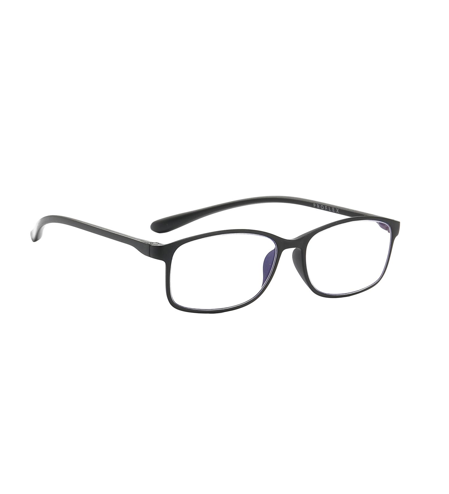 PROFLEX BluOptix Blue Light Blocking Reading Glasses - Black (0.0 Dioptres) - Buy Online on GoSupps.com