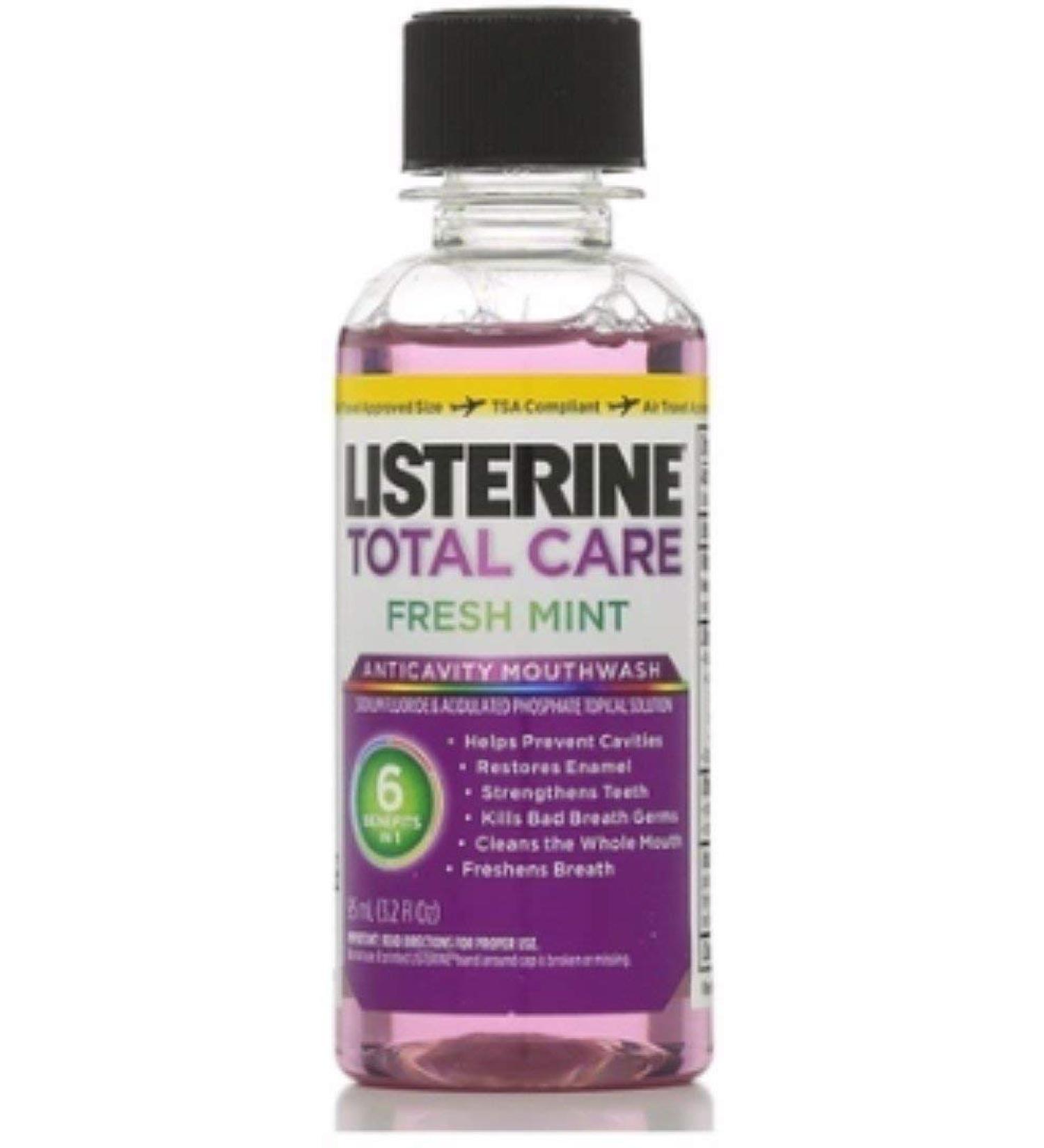 Listerine Total Care Anticavity Mouthwash Fresh Mint 3.2 oz (9 Pack)