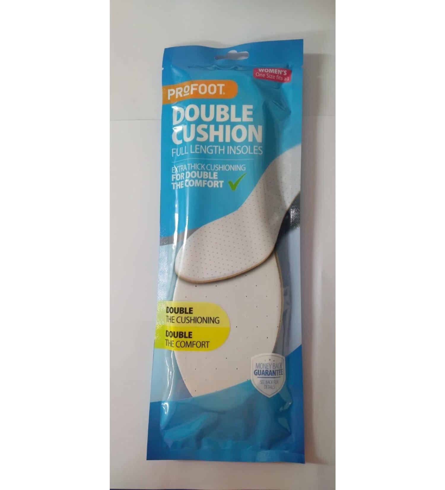 Profoot Double Cushion Insoles - Full Length - Men's White - Women's One Size - Buy Online on GoSupps.com