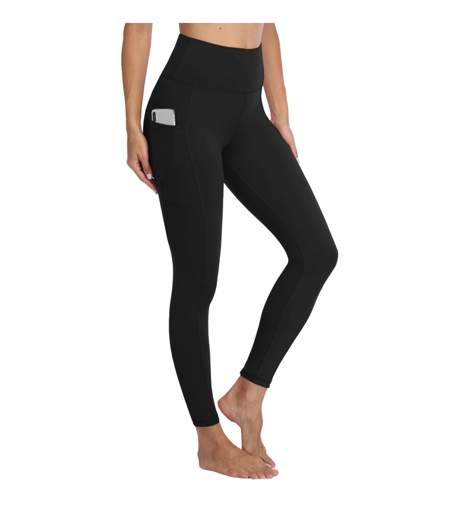 Shop Gayhay High Waist Women's Leggings - Black Sport Leggings with Pockets | Opaque Fitness & Yoga Pants for Gym & Running - Buy Online on GoSupps.com