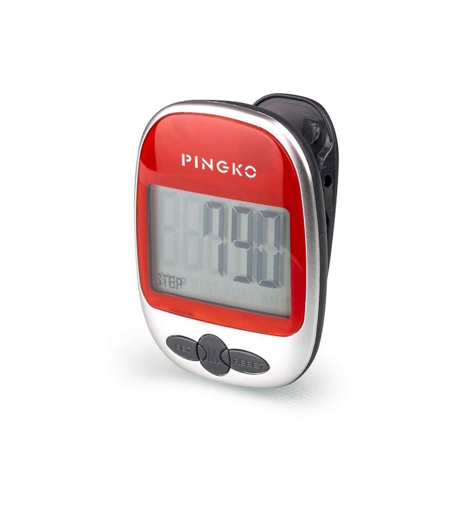 PINGKO Multi-Function Portable Sport Pedometer - Accurately Track Steps, Distance, Calories - Red - Buy Online on GoSupps.com