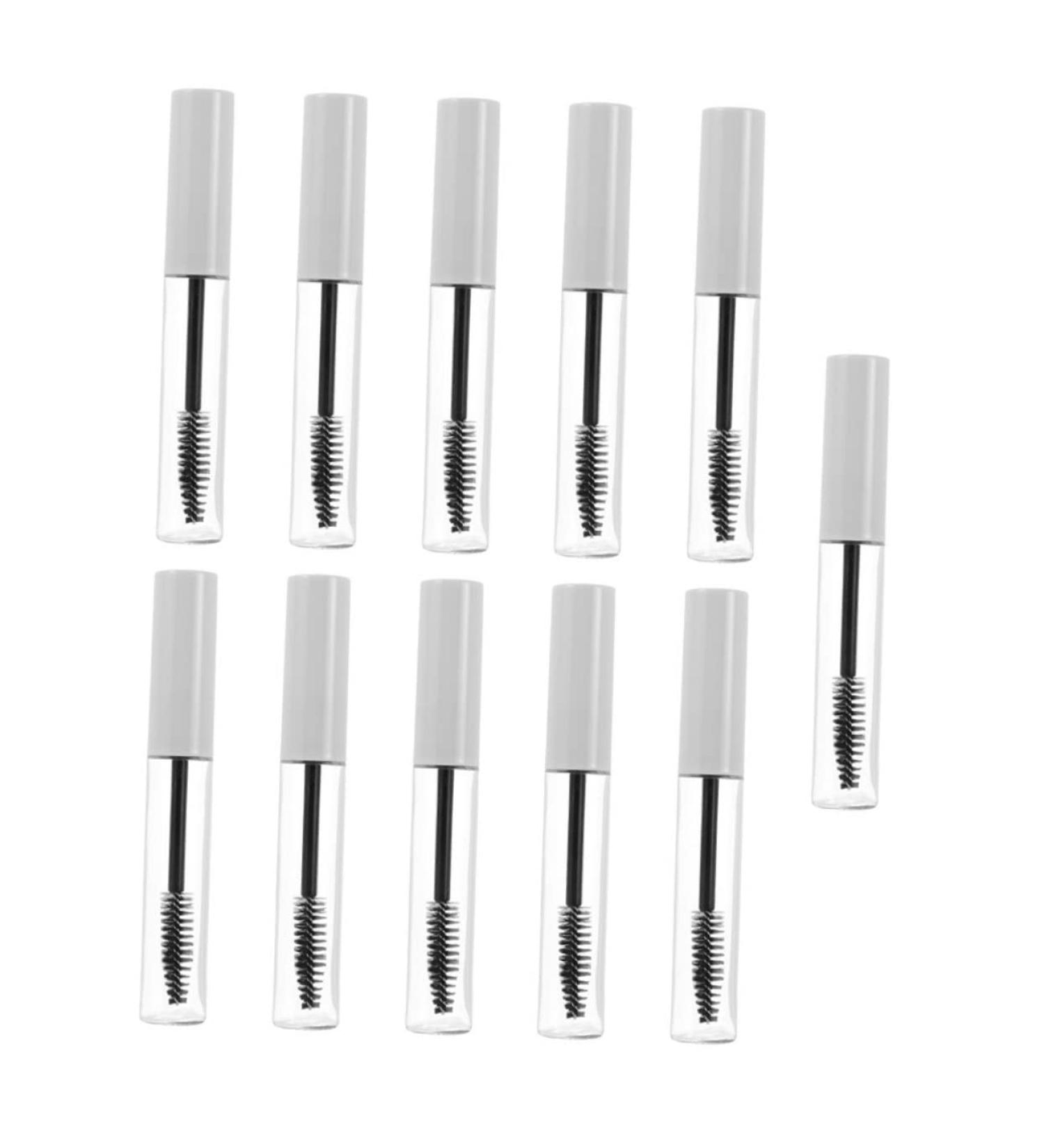 BELLIFFY 11pcs Eyelash Tube Portable Mascara Tube Lip Gloss Bottle Empty Mascara Tube White Plastic - Buy Online on GoSupps.com