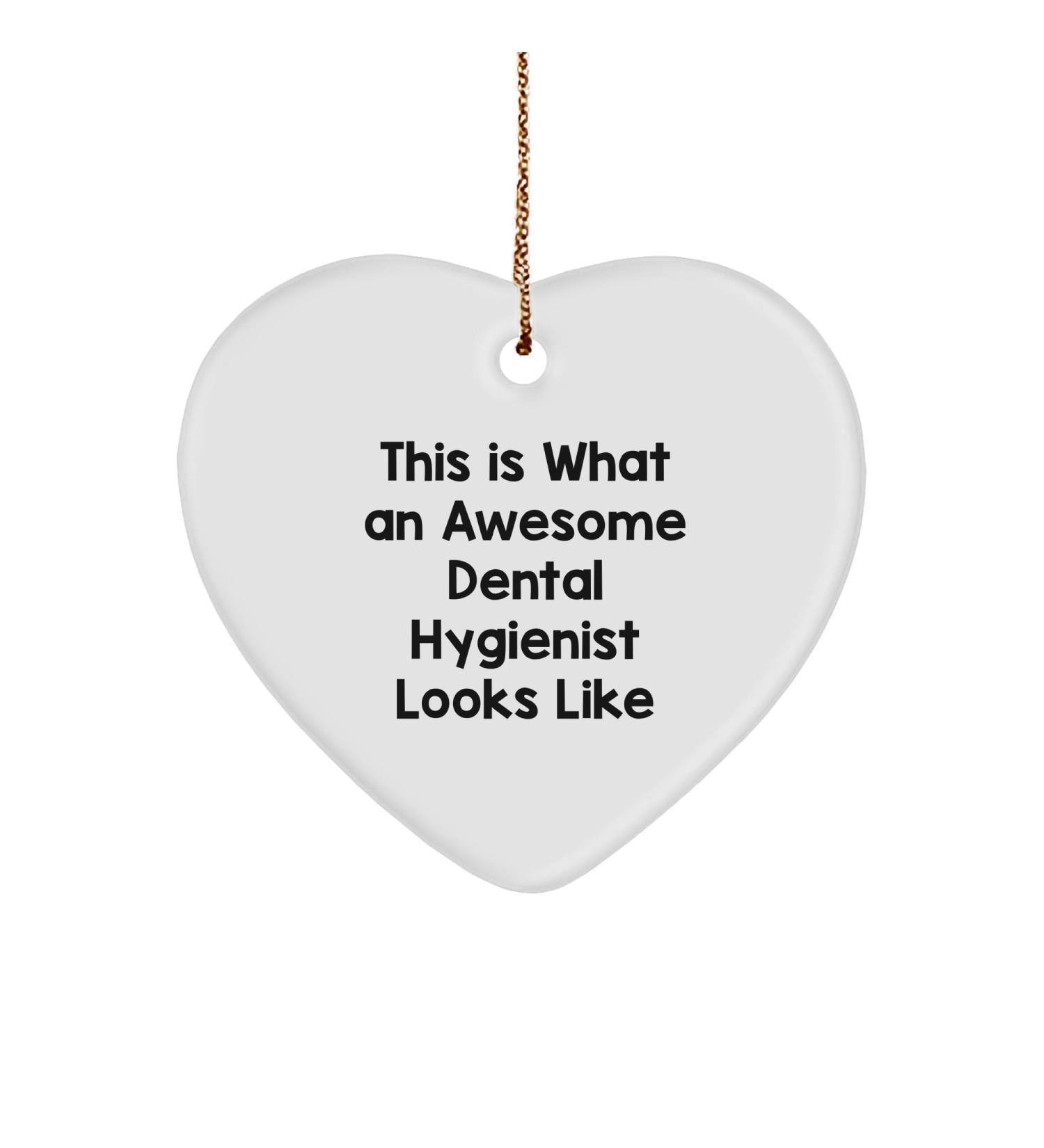 Dental Hygienist Heart Ornament Gifts from Family for Christmas This is What an Awesome Dental Hygienist Looks Like