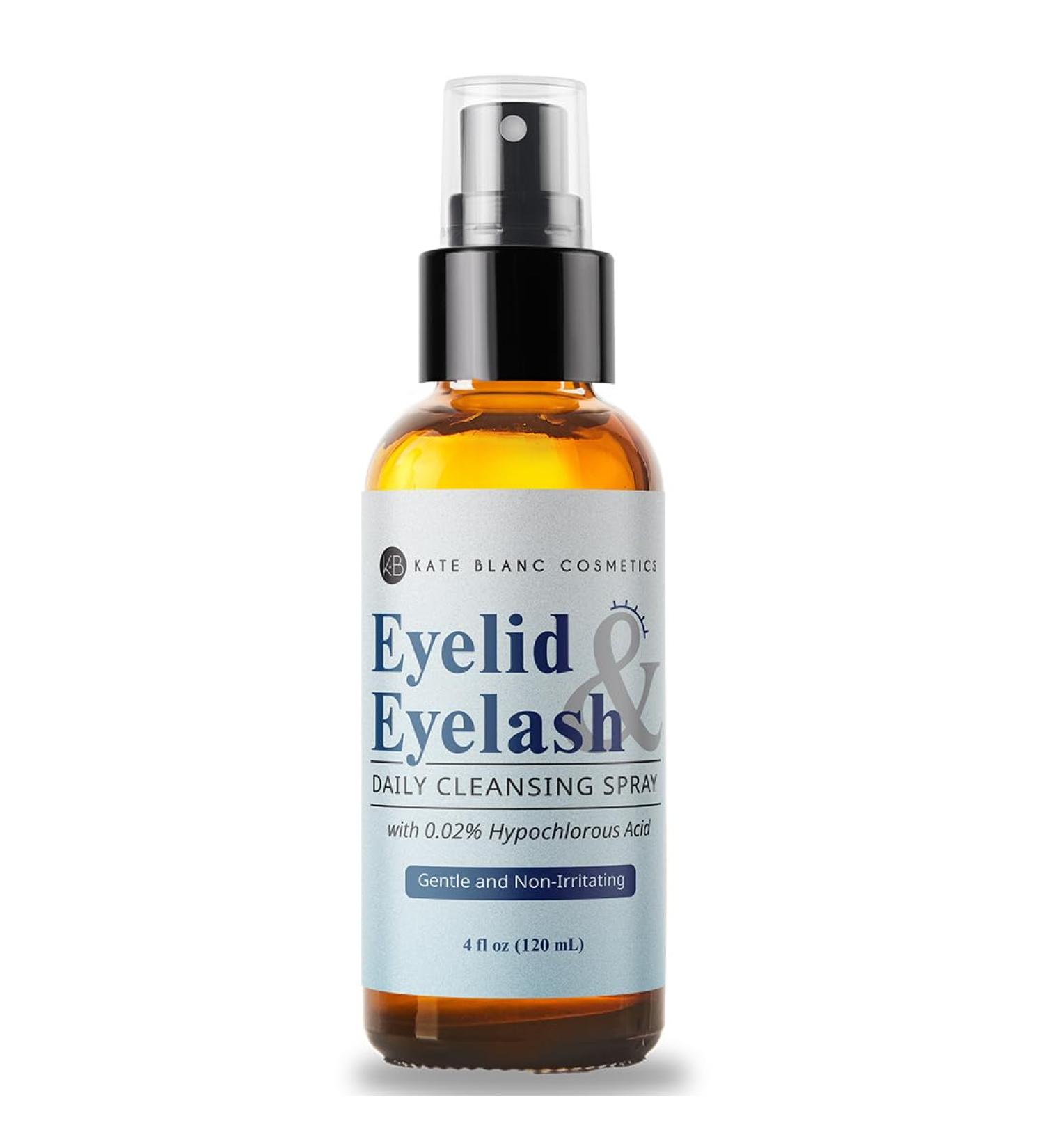 Kate Blanc Cosmetics Eyelid & Eyelash Cleanser Spray with .02% Hypochlorous Acid. Gentle Daily Facial Spray for Skin (4oz) 4 Fl Oz (Pack of 1) - Buy Online on GoSupps.com