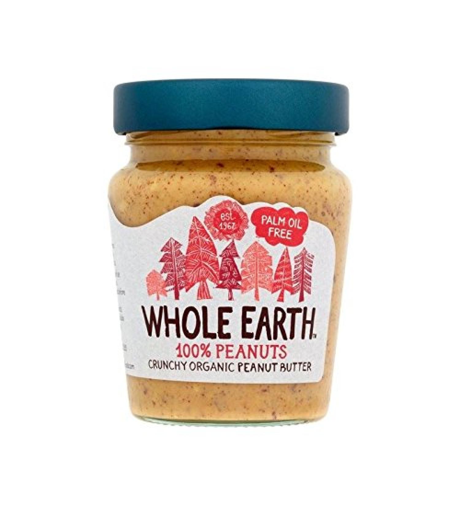 Whole Earth Whole Earth Organic Crunchy Peanut Butter 100% Nuts 227g - Pack of 2