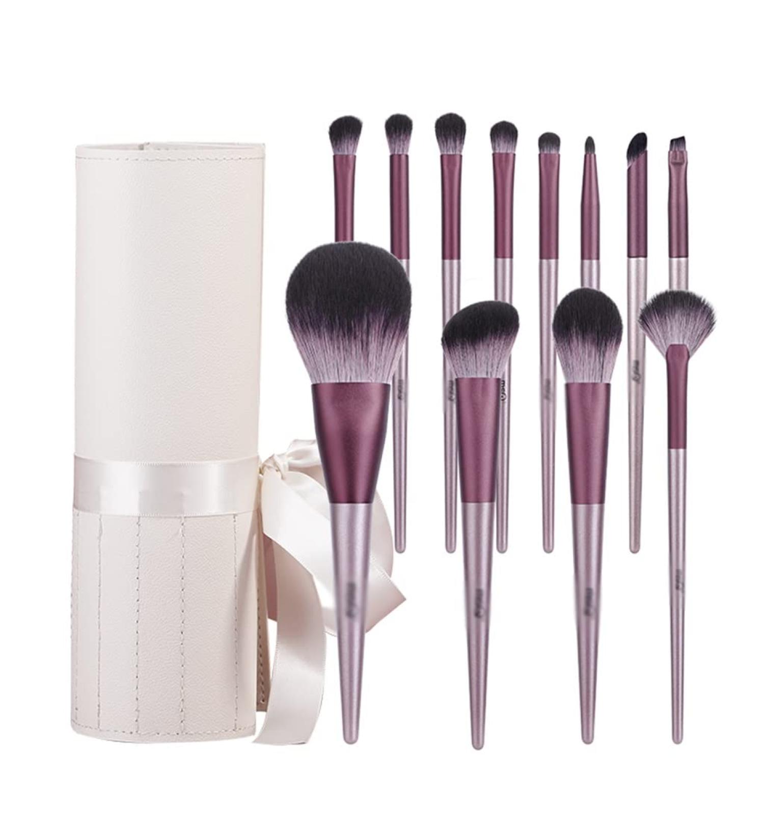 Buy 12-Piece Makeup Brush Set | Soft Bristle Eyeshadow Concealer & Eyebrow Brushes - International Shipping - Buy Online on GoSupps.com