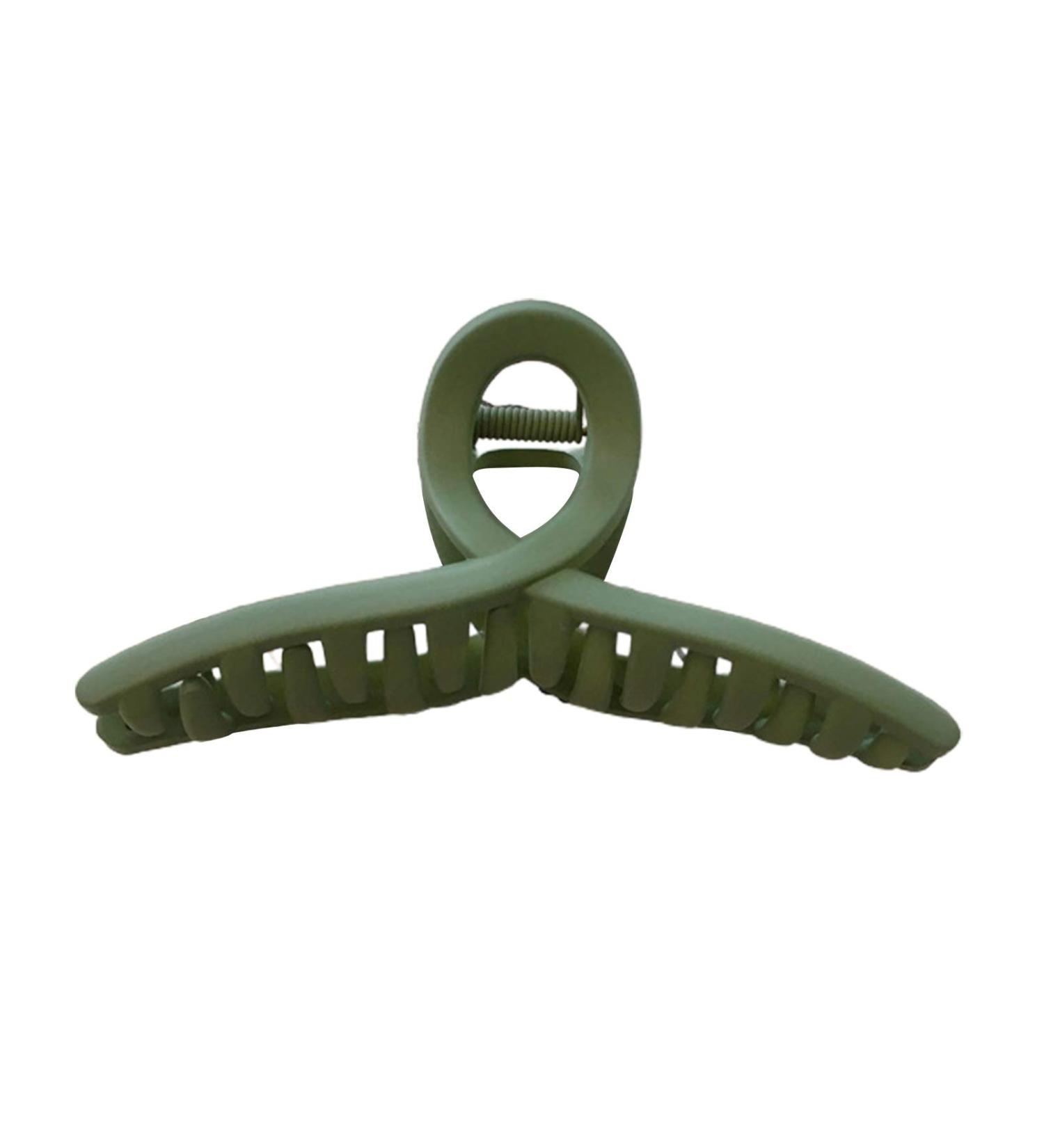 Stylish Army Green Frosty Texture Hair Clip for Women - Chic Hairpins & Accessories - Perfect Gift for Girls (1 Pack) - Buy Online on GoSupps.com