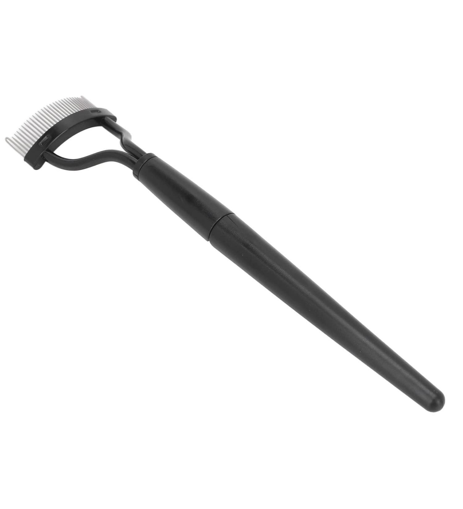 Eyelash Comb Separator Eyelash Comb Folding Reusable Stainless Steel Eyelash Separator with Cover Cosmetic Tool Black - Buy Online on GoSupps.com