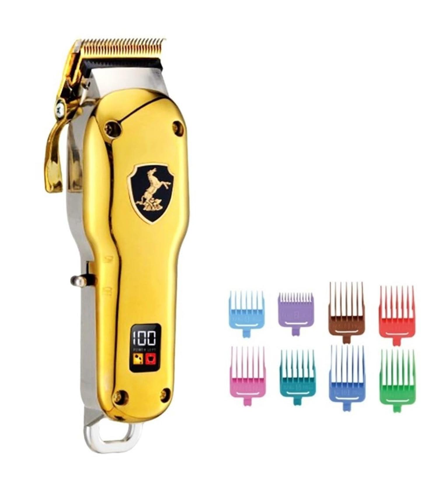 Professional All-Metal Hair Clippers for Men - Cord/Cordless Hair and Beard Trimmer - Rechargeable Electric Hair Cutting Tools - Buy Online on GoSupps.com