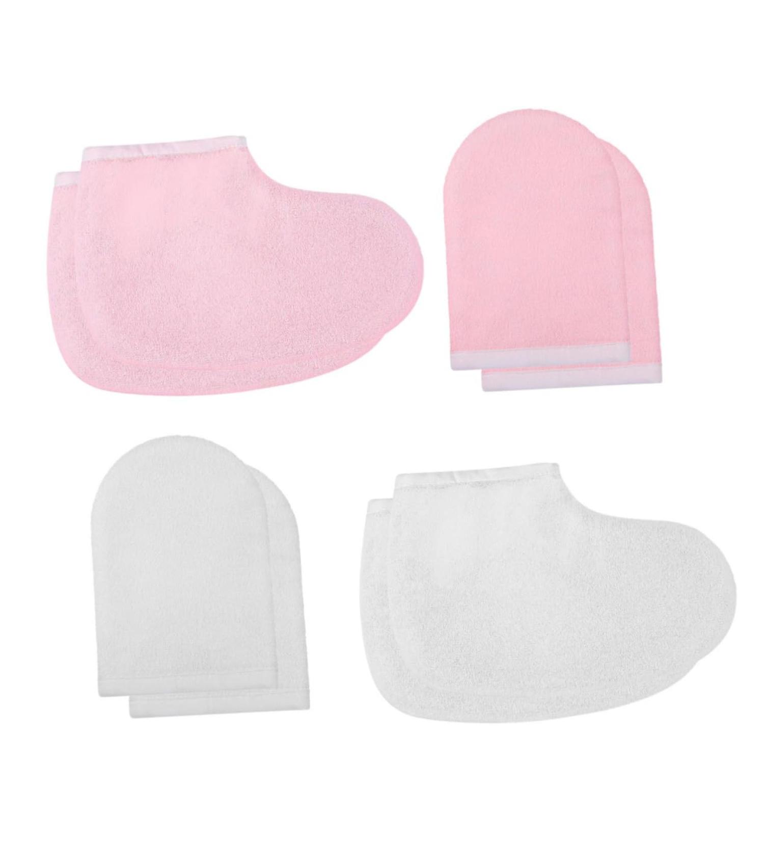Ipetboom 4paires de Beaut Blancs et Simples pour Soins Domicile avec Fins Roses - Buy Online on GoSupps.com