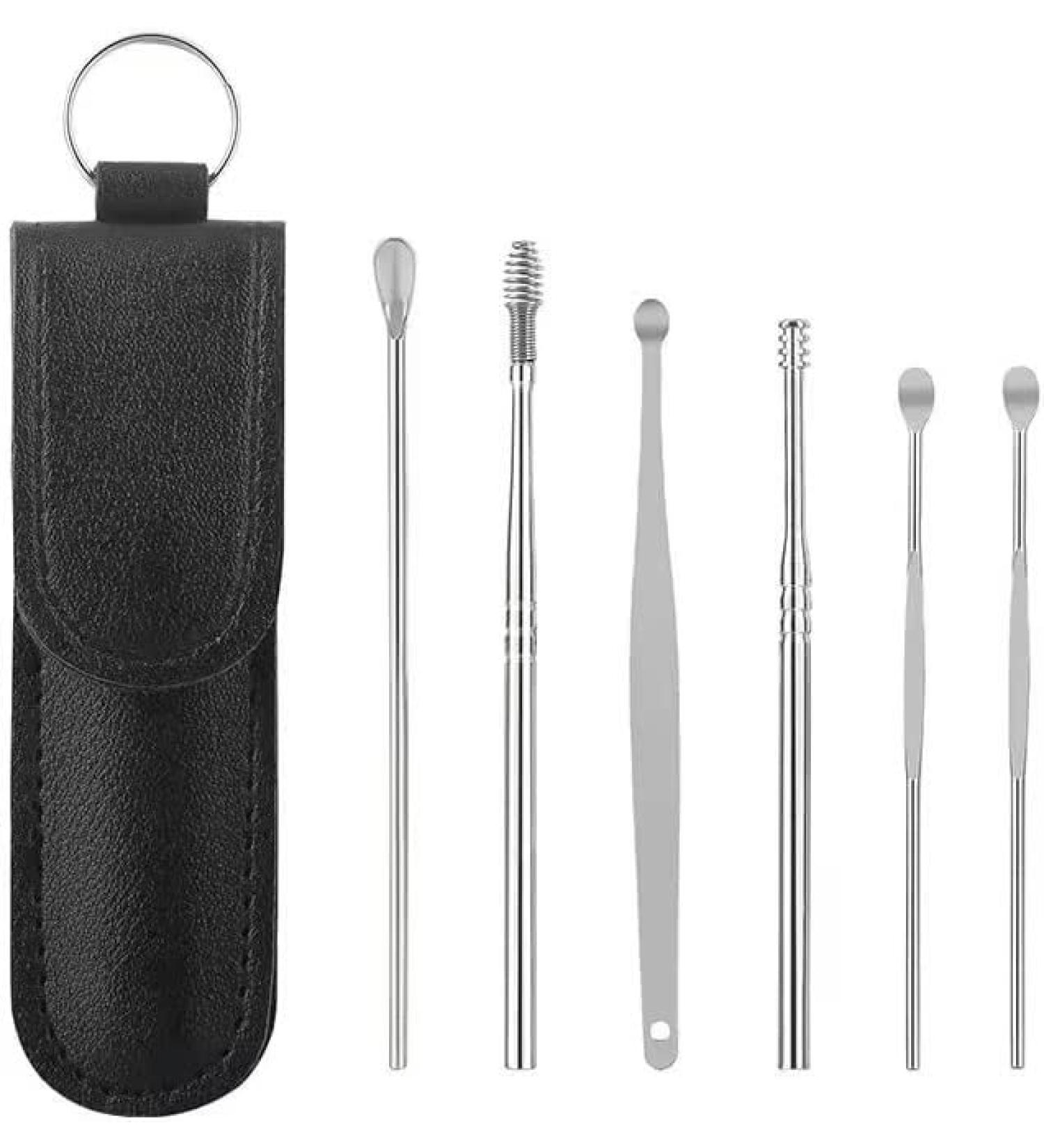 20 Pack Earwax Removal Pick Cleaning Sets with Cotton Swab - Natural-Colored | Gift Box Included - Buy Online on GoSupps.com