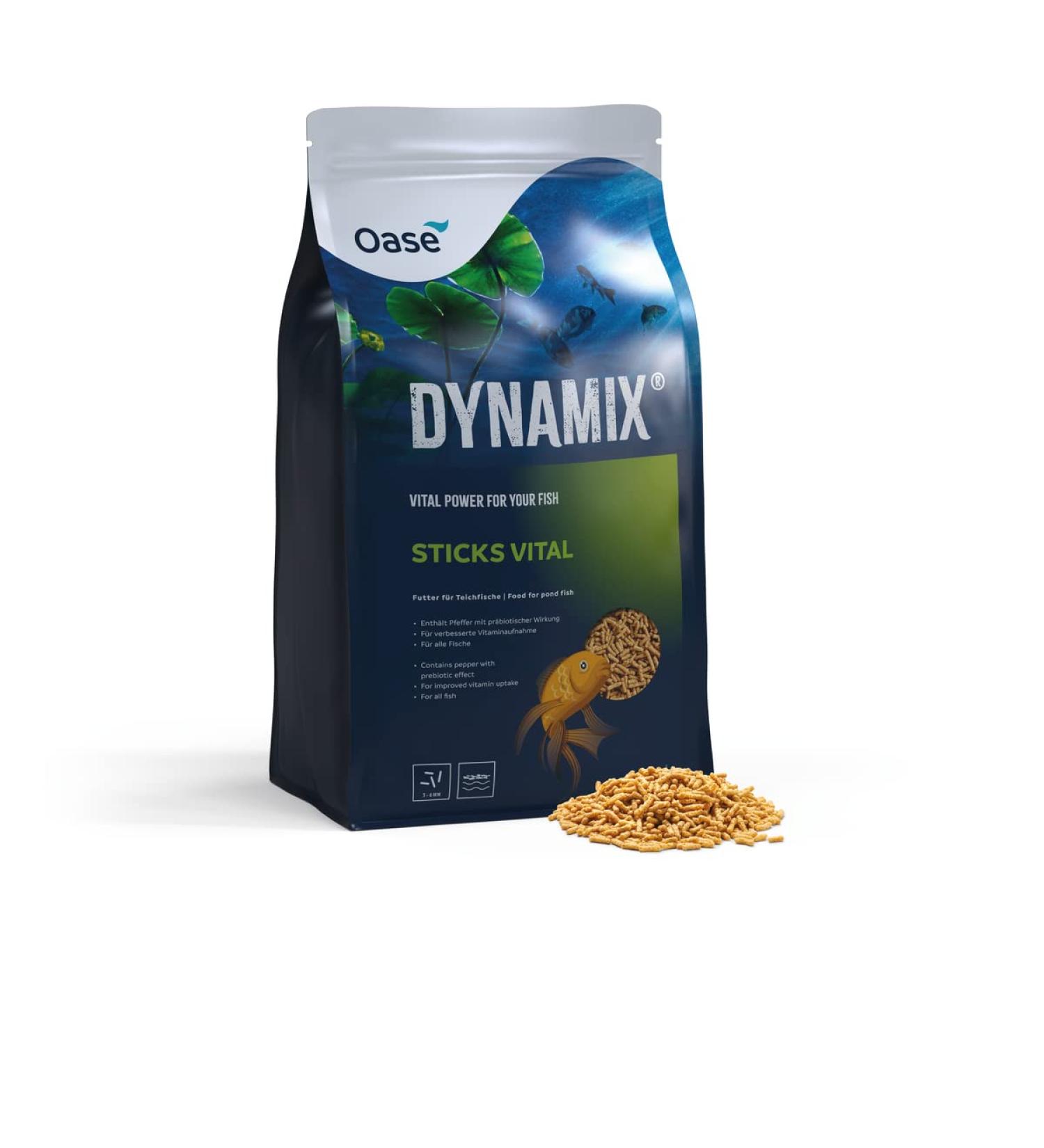 OASE Dynamix Sticks Vital 20 L Pond Fish Food Sticks for Pond Fish Rich in Vitamins and Minerals Regular Growth - Buy Online on GoSupps.com