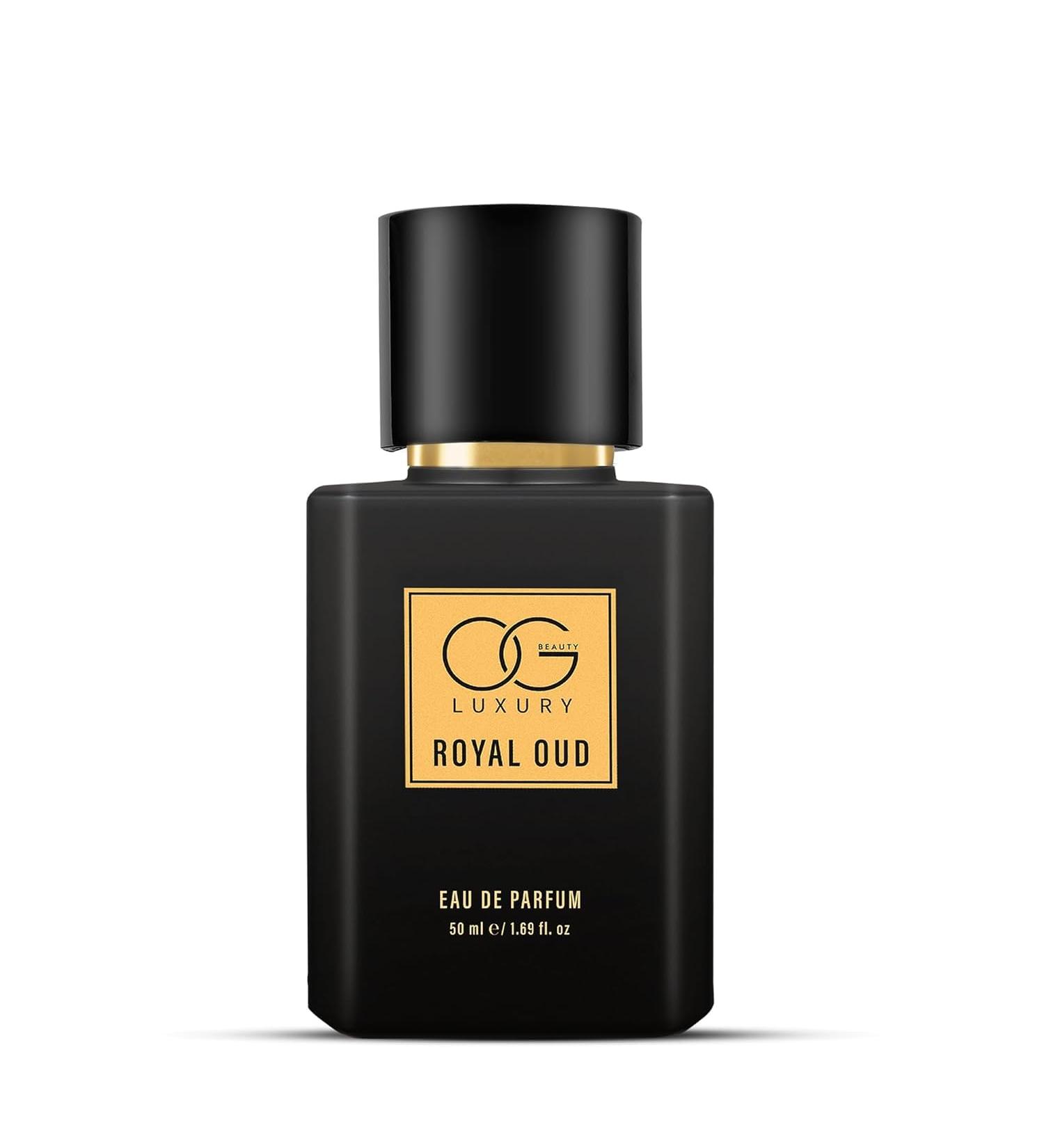 OG BEAUTY Luxury Royal Oud Eau De Parfum for Men | Long-Lasting Sophisticated & Elegant Fragrance with Saffron Agarwood & White Musk | Ideal for Everyday Wear & Gifting | 50ml - Buy Online on GoSupps.com