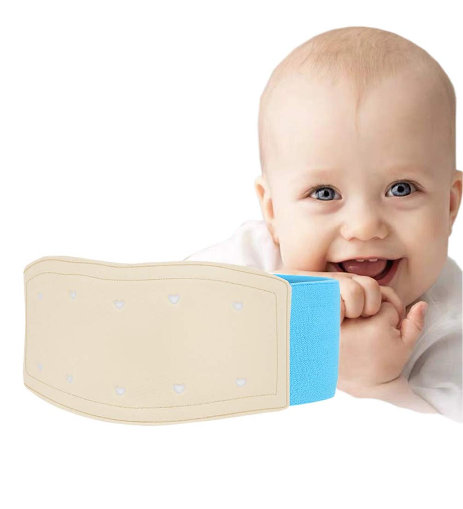 Buy Umbilical Hernia Belt for Babies & Children - Adjustable Navel Support Truss - Medical Infant Belly Band in Blue - Buy Online on GoSupps.com