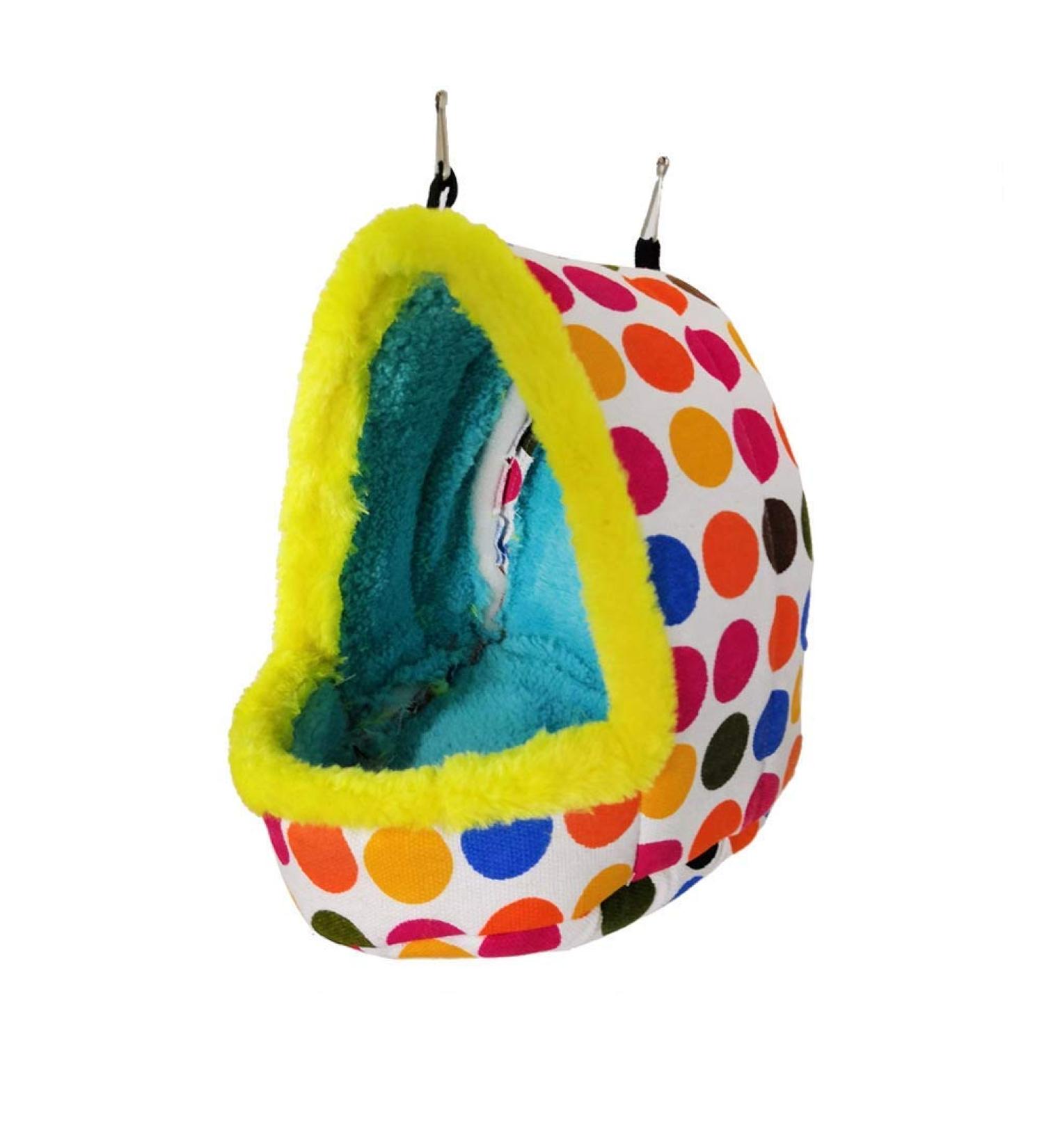 Litewoo Large Parrot Bird Bed Hammock - Winter Warm Plush Nest Toy for Conure, Lovebird, Parakeet, Cockatiel, Chinchilla, Guinea Pig, Squirrel - Cage Accessory - Buy Online on GoSupps.com
