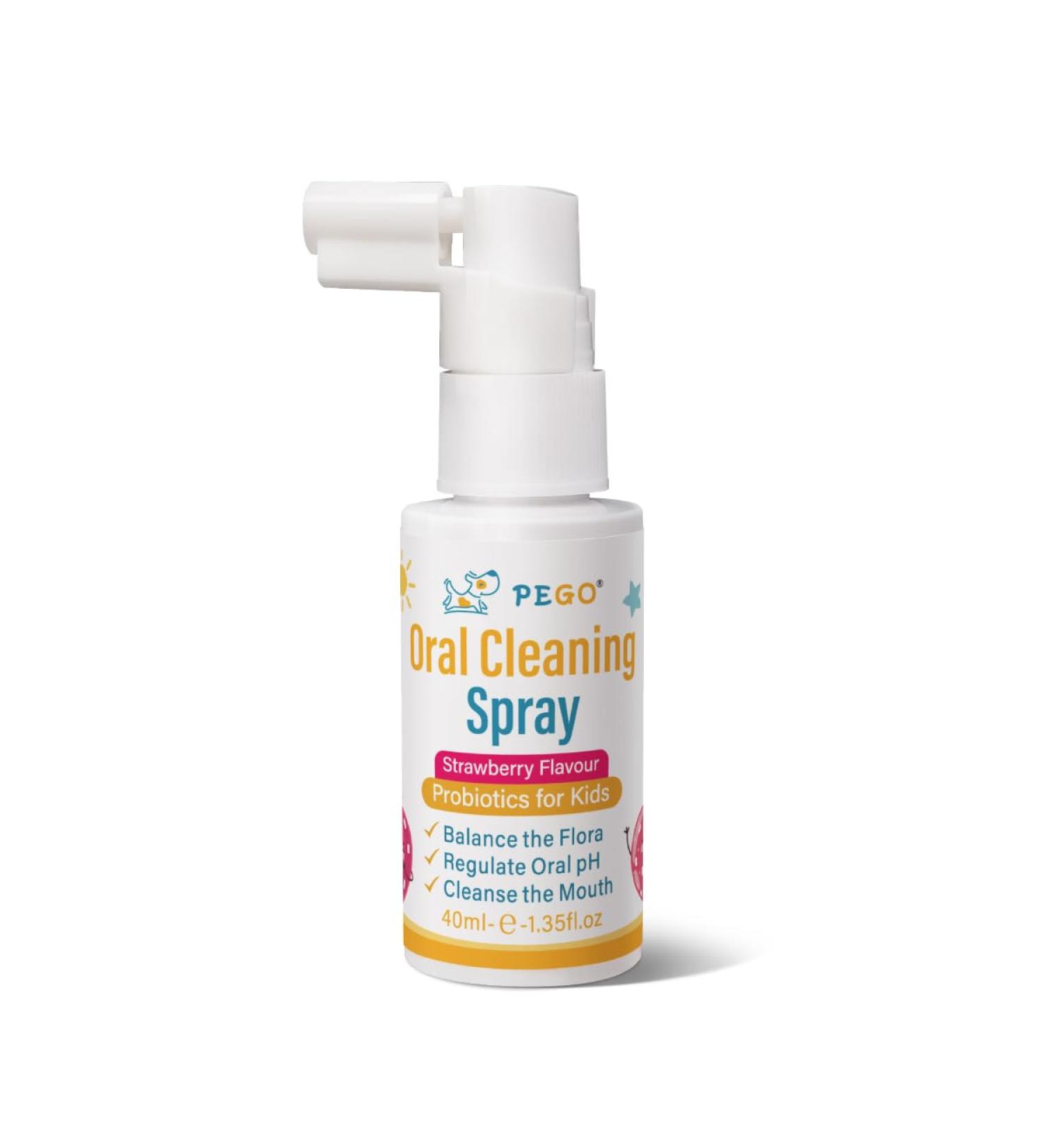 PEGO Kids Oral Spray, Toddler Toothpaste Helper for Cavity Prevention and Fresh Breath, Children Anticavity with Fluoride Free for Newborn to Preschoolers, Kid's Mouth Spray (40ml*1/Pcs) Strawberry 1.35 Fl Oz (Pack of 1) - Buy Online on GoSupps.com
