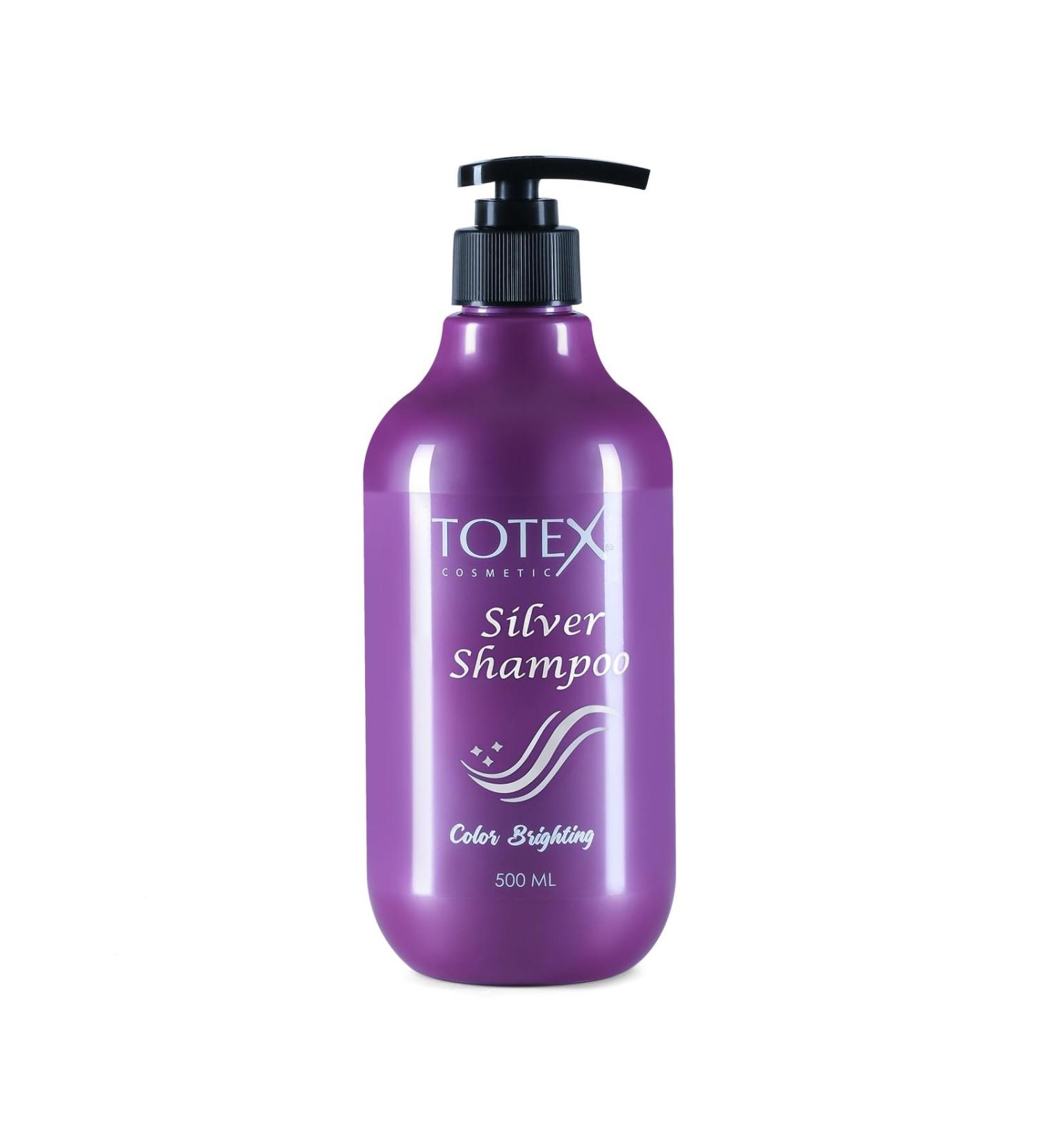  Totex TOTEX Silver Hair Shampoo 500ml | Purple Brightening Shampoo For Blonde - Buy Online on GoSupps.com