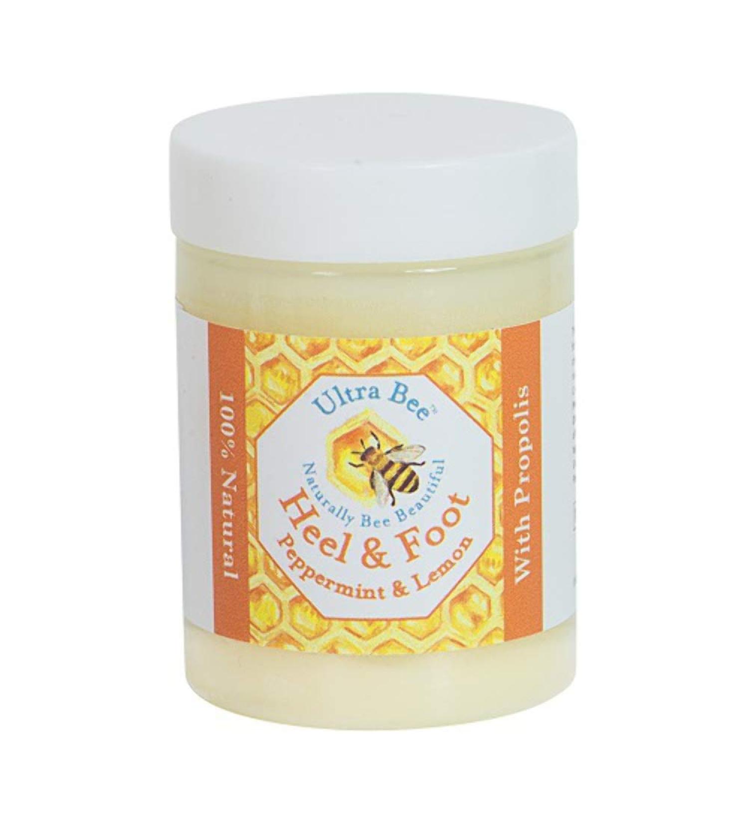 100% Natural Dry Heel & Foot Balm Honey Propolis & Peppermint 100ml - Handmade