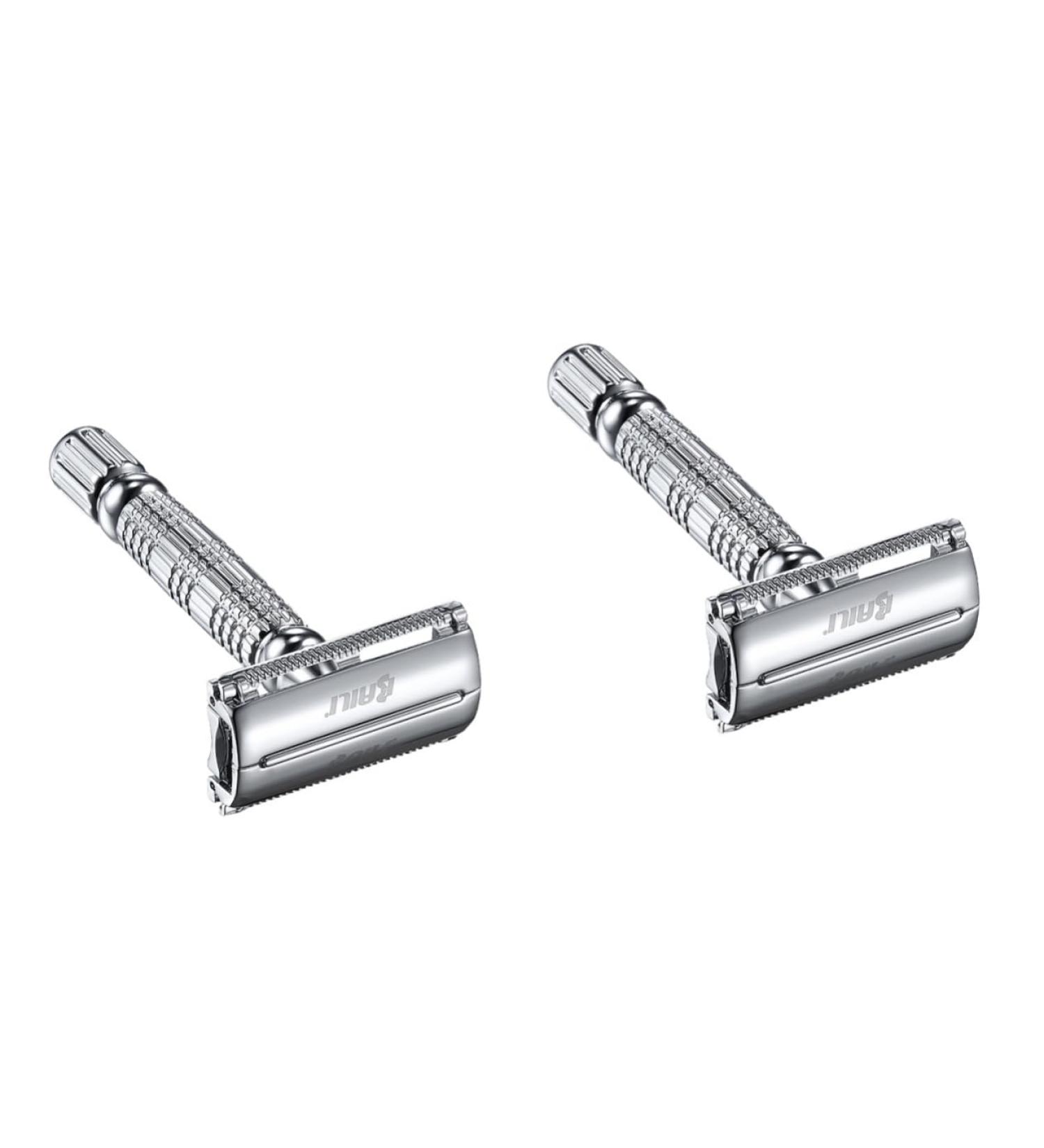 JECOMPRIS 2ST Manual Razor - Double-Speed Chrome-Plated Double-Sided Shaver for Men | Durable Alloy Design 2-Pack - Buy Online on GoSupps.com