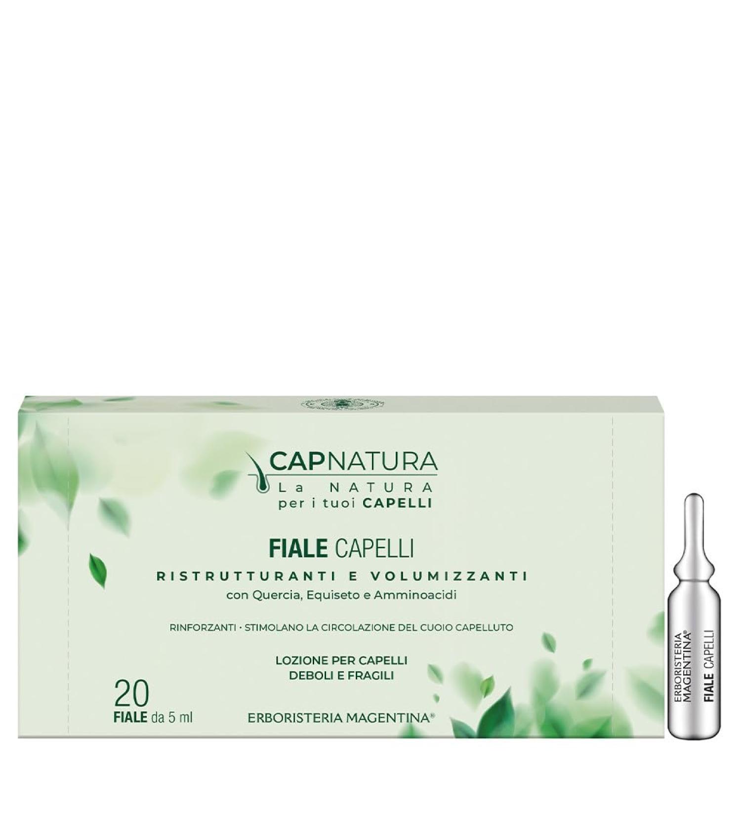 Erboristeria Magentina - CapNatura Restructuring and Volumizing Hair Vials 20 ampoules of 5 ml