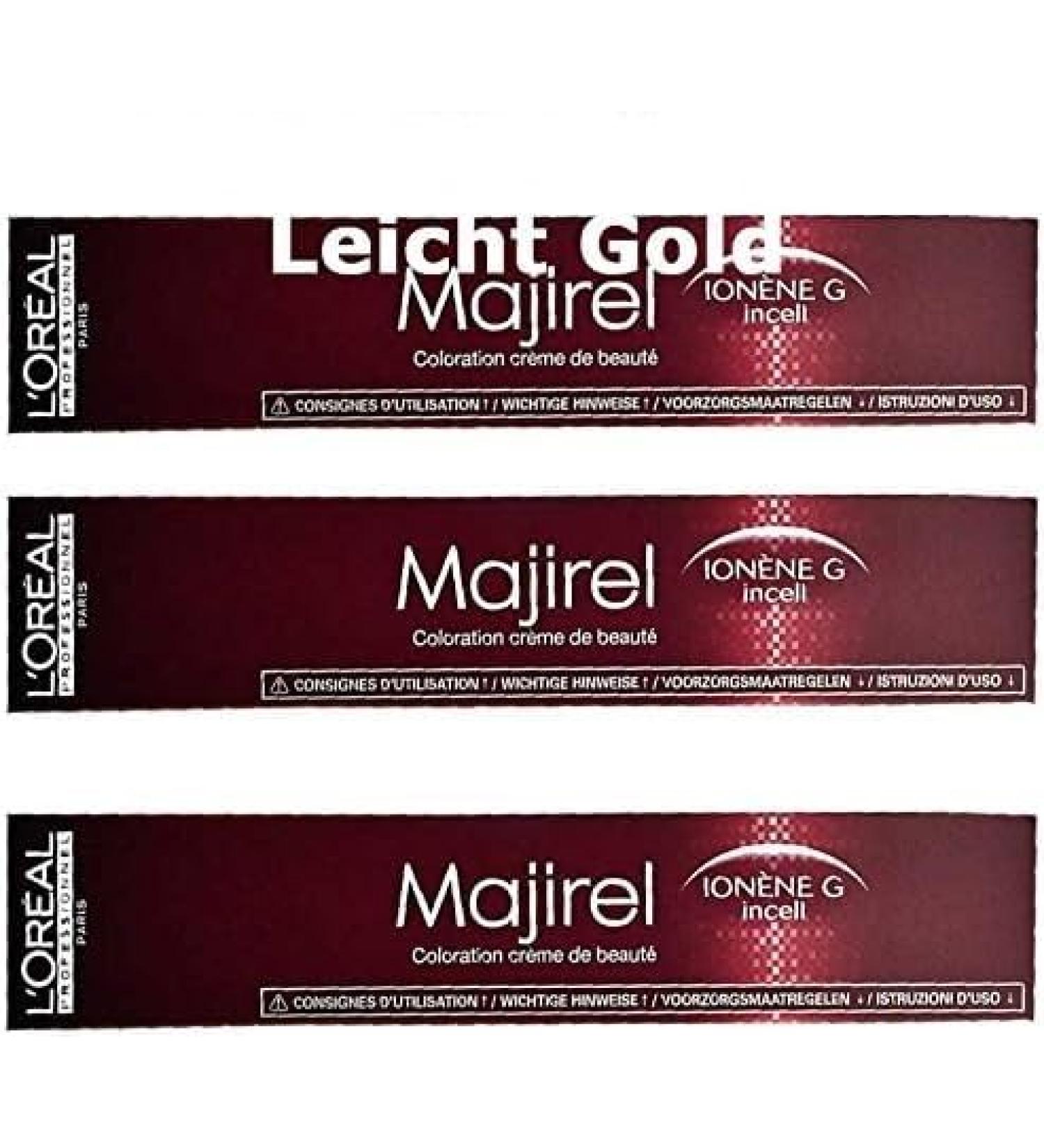 3x L 'Oreal MAJIREL 7.03 m Medium Light Gold Blonde Cream Colour 50 ml