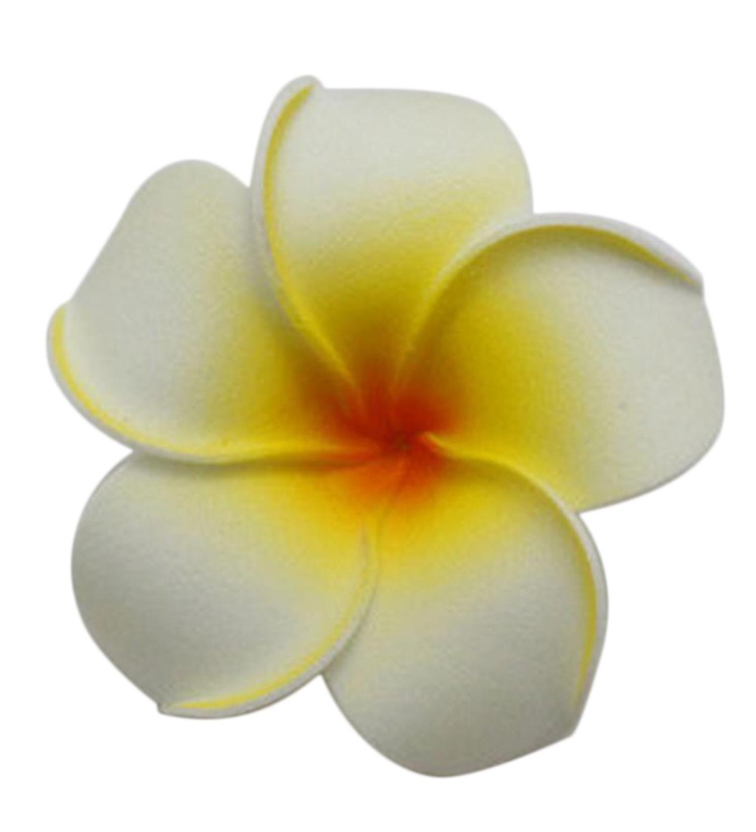 Demarkt Plumeria Hair Clips - Yellow Flower Hair Accessories | 4cm DIY Hair Clips for All Styles - Buy Online on GoSupps.com
