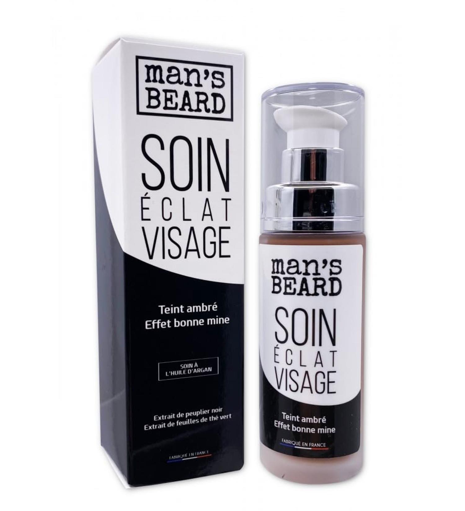 Man's Beard - Tinted Face Radiance Treatment 30 ml - Hydrates, evens out the complexion, nourishes, cream and treatment at the same time - 100% Made in France - Ingredients of natural origin