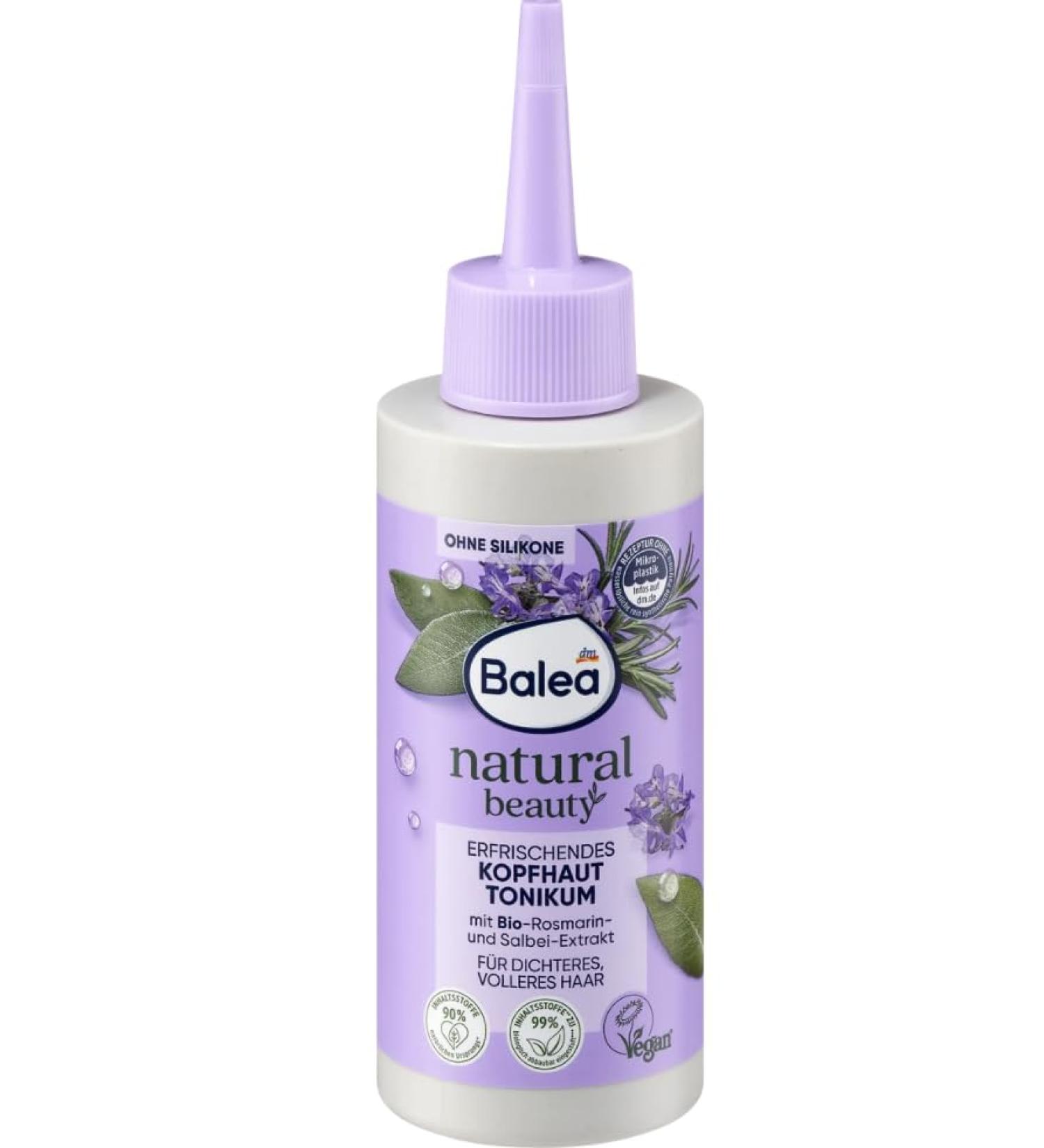 Balea Natural Beauty Tonique rafra chissant pour cuir chevelu avec romarin bio et extrait de sauge pour cheveux plus pais 150 ml - Buy Online on GoSupps.com
