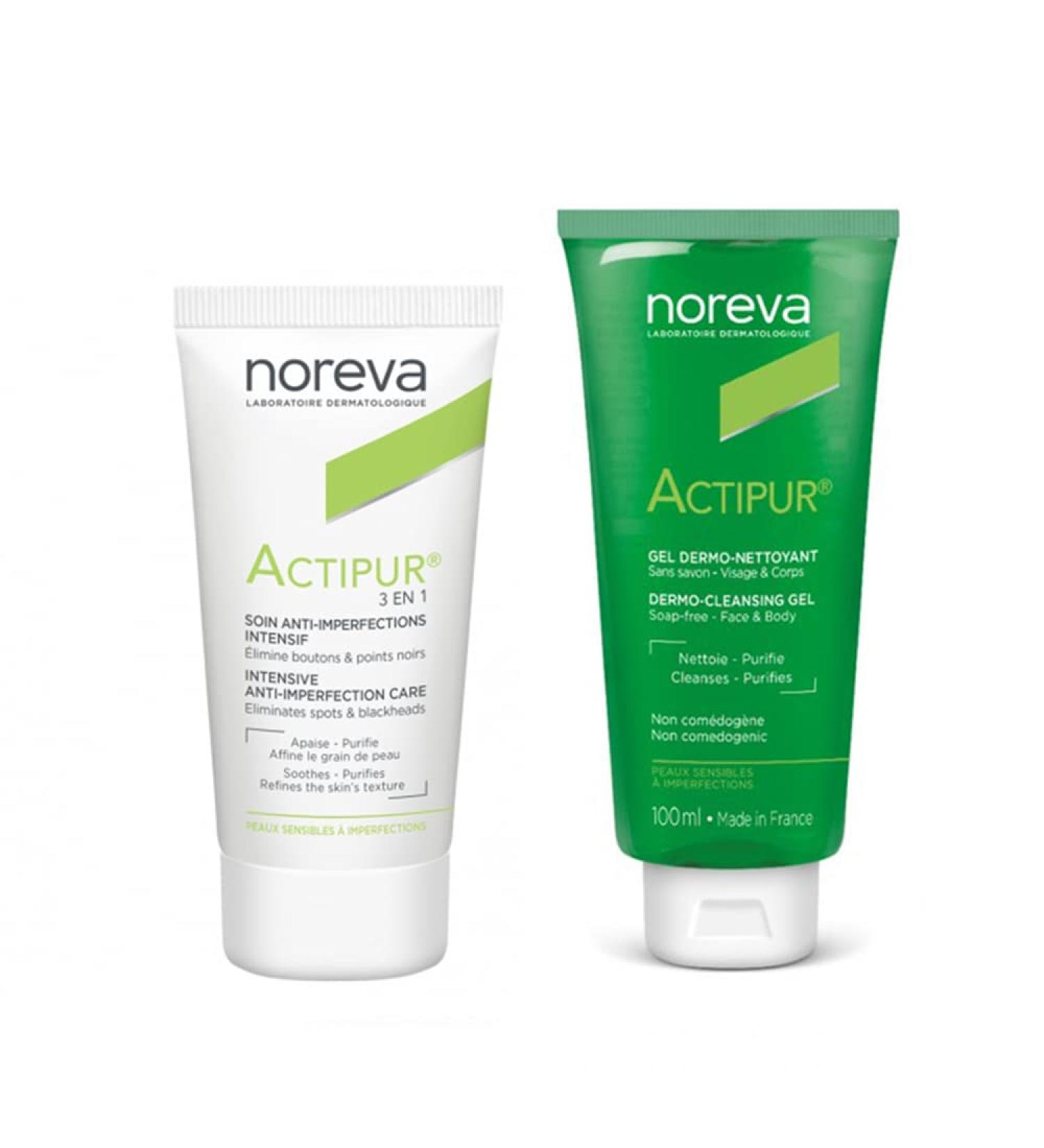 Noreva Actipur 3in1 - Anti-imperfection treatment 30ml + Actipur Dermo-Cleansing Gel 100ml FREE - Buy Online on GoSupps.com