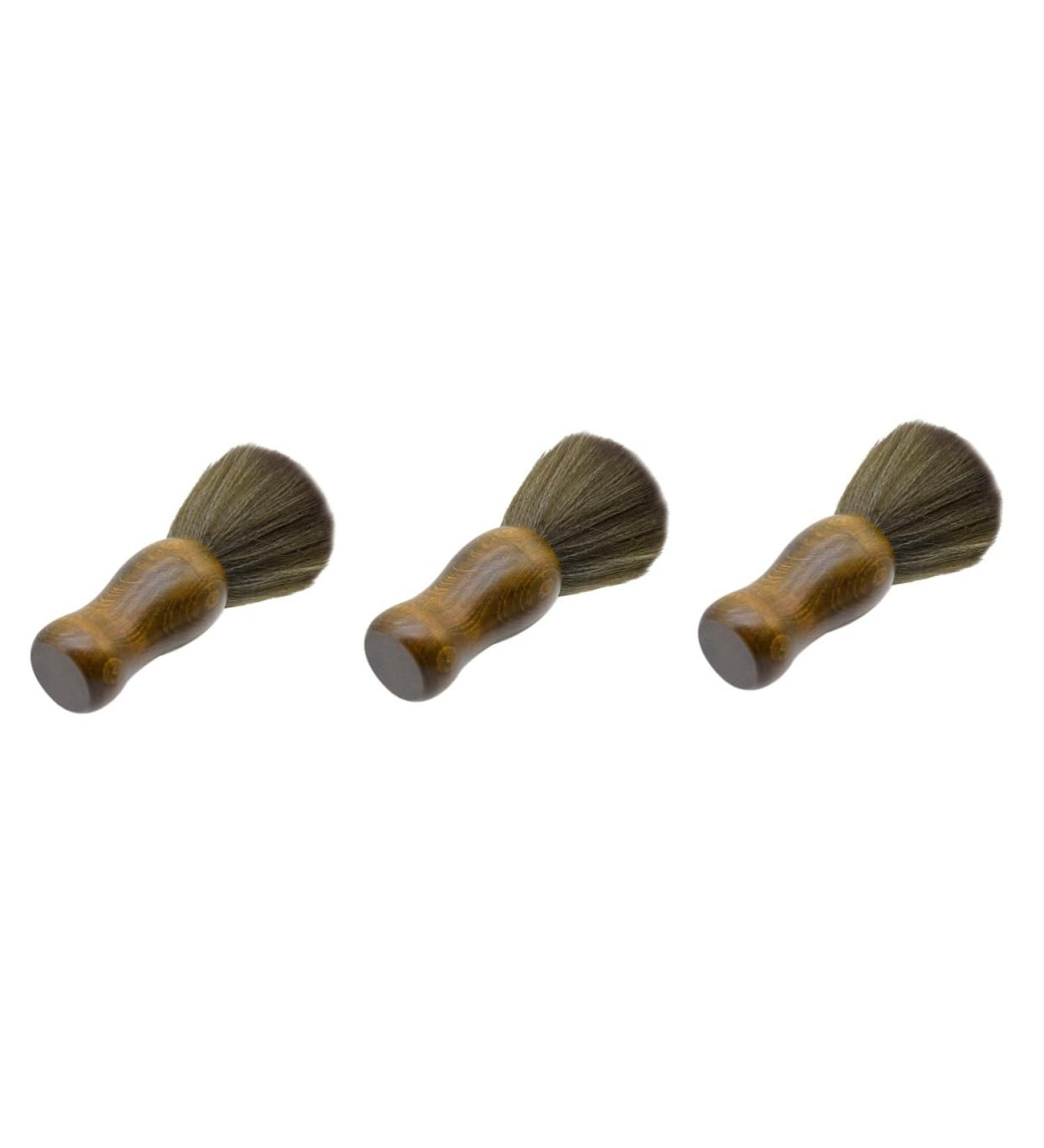 Beavorty 3-Piece Wood Tools Set - Vintage Razor Hair Cleaning & Neck Brush - Salon Quality Hairdressing Brushes - 15.5x3.2cm - Buy Online on GoSupps.com