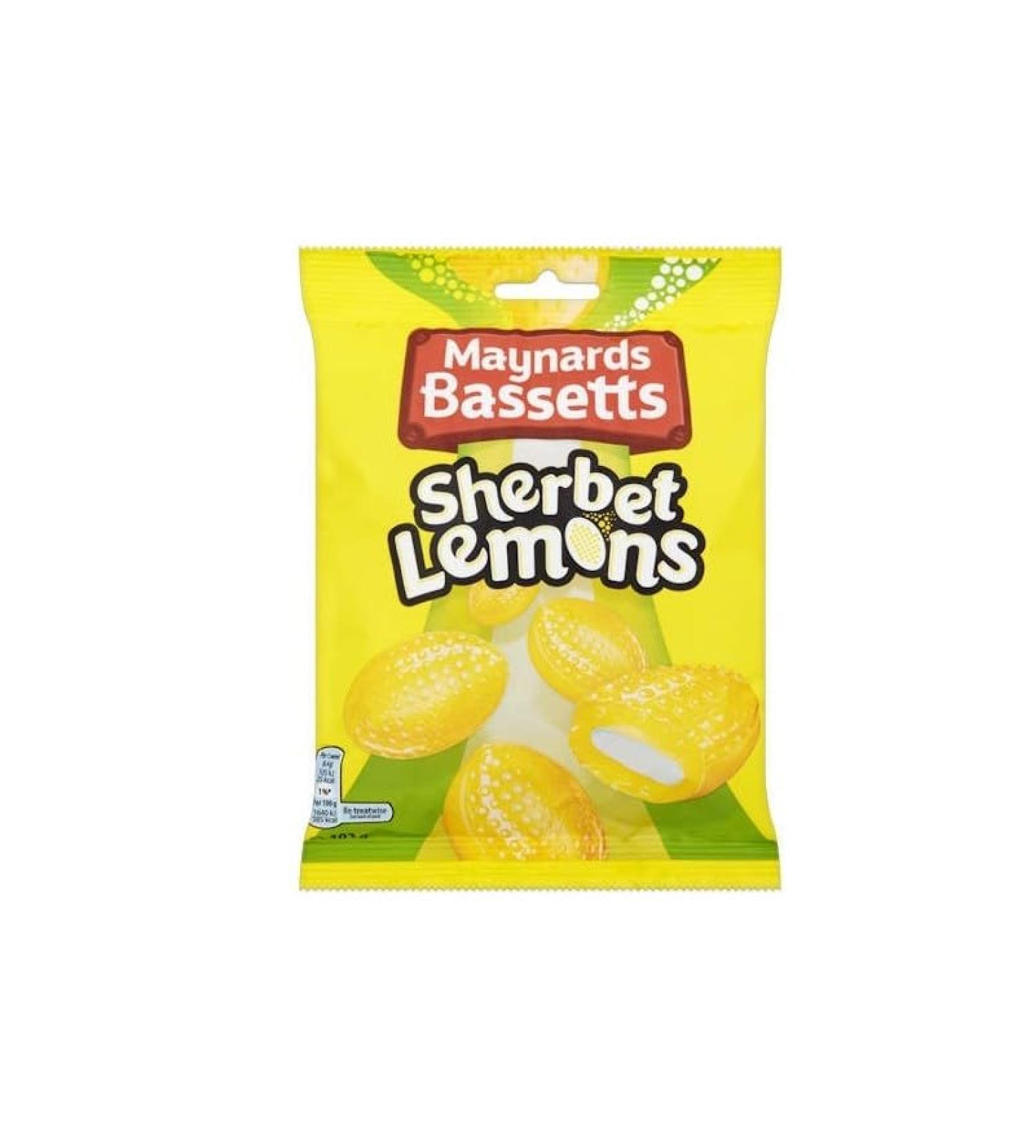 Maynard Bassett Sherbet Lemons 192 Grams (Pack of 12) Imported from England