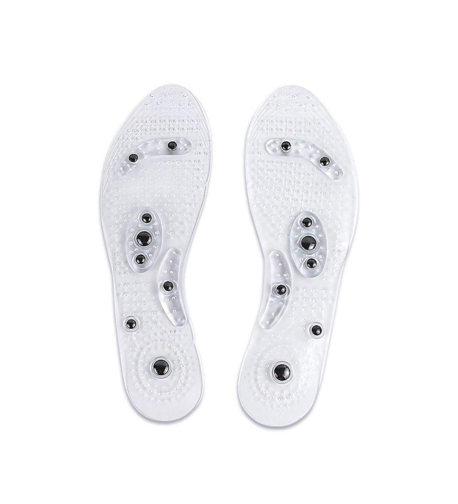 VanSP Magnetic Therapy Insole Weight Loss Magnet Acupressure Shoe Pads for Men and Women - White (Size S 10.4''/26.5cm) - Buy Online on GoSupps.com