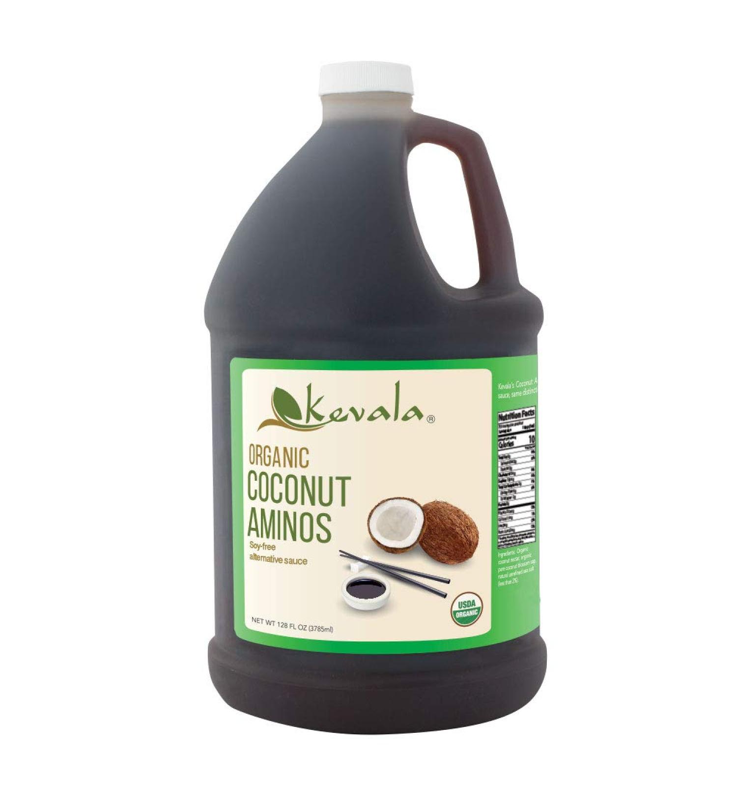 Kevala Organic Coconut Aminos 1 Gal - Natural Soy Sauce Alternative - Buy Online on GoSupps.com