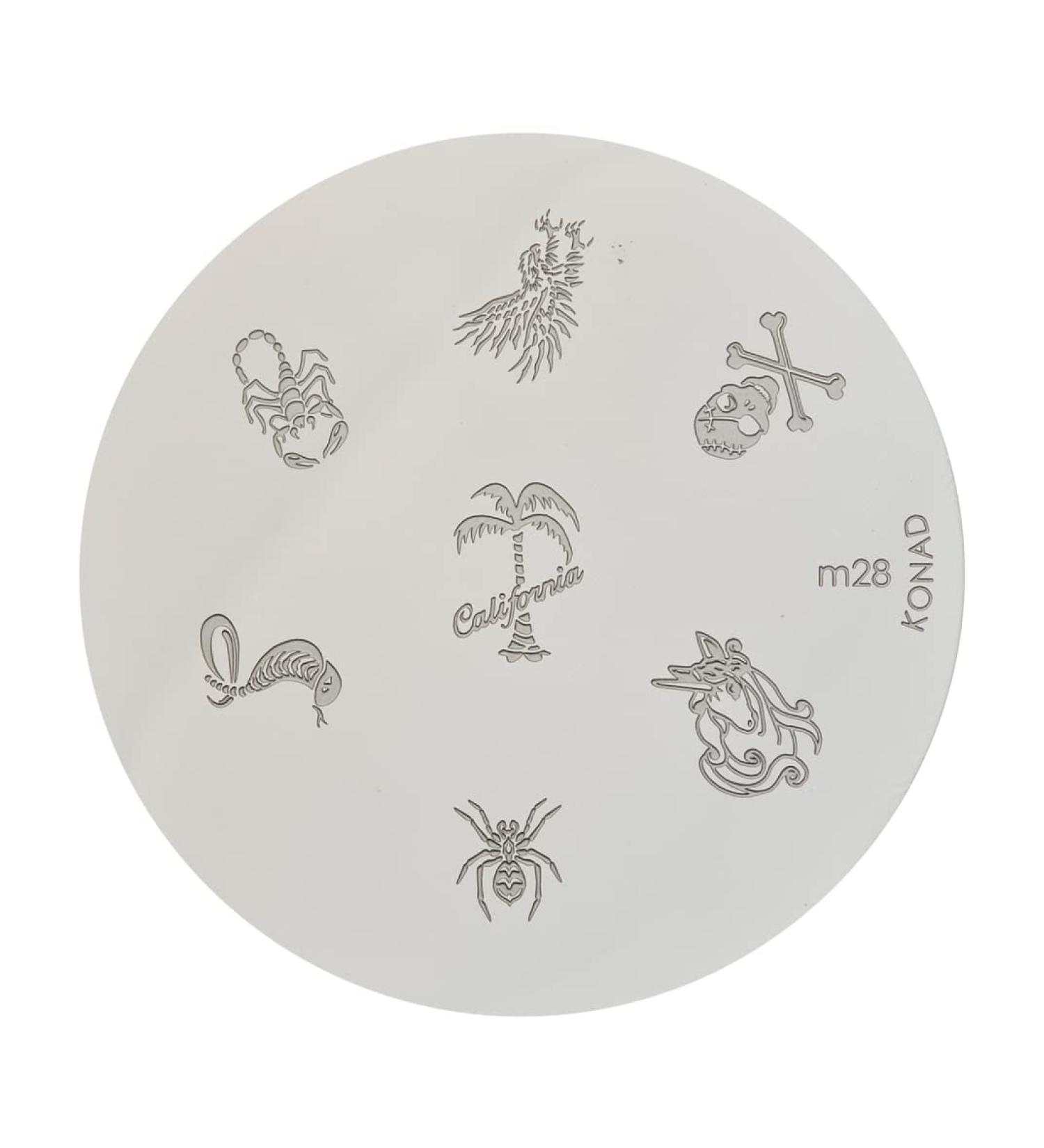 Konad stencil stamping stamping stencil M28