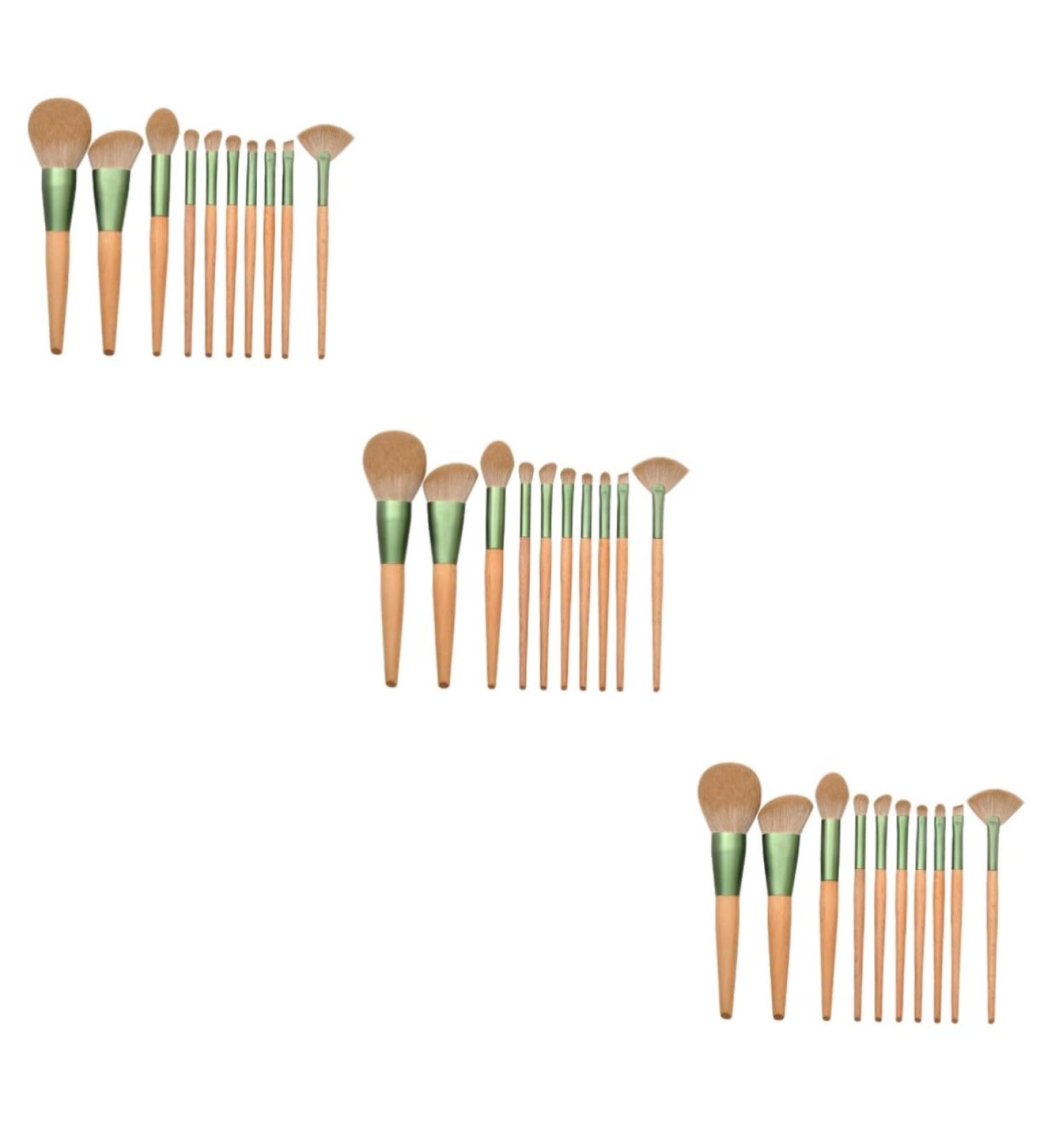 FRCOLOR 30 Piece Makeup Brush Set Powder Brush for Face Eyeshadow Blush Foundation Brush Makeup Brush Set with Wooden Handle Portable Makeup Brush Wood Colour Painting Synthetic Fibre - Buy Online on GoSupps.com