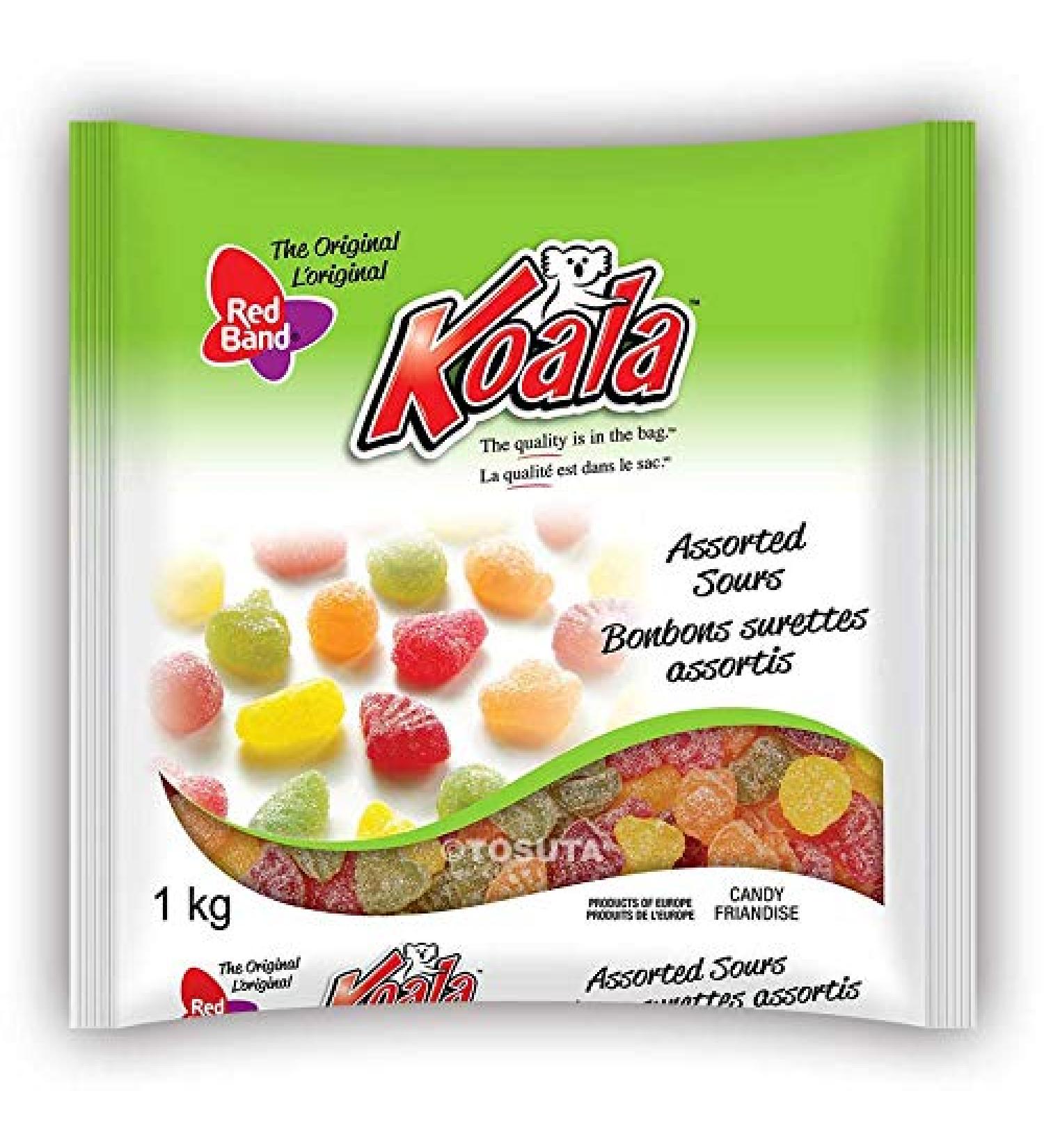 Koala Red Band Assorted Sours (Bulk 1kg) - Buy Online on GoSupps.com