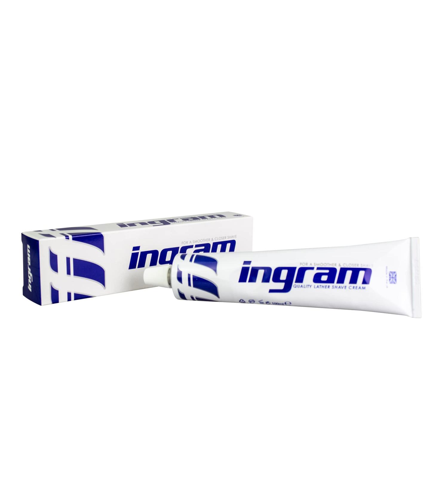 Ingram Leather Shaving Cream Tube 100ml - Luxurious Men's Grooming Essential - Buy Online on GoSupps.com