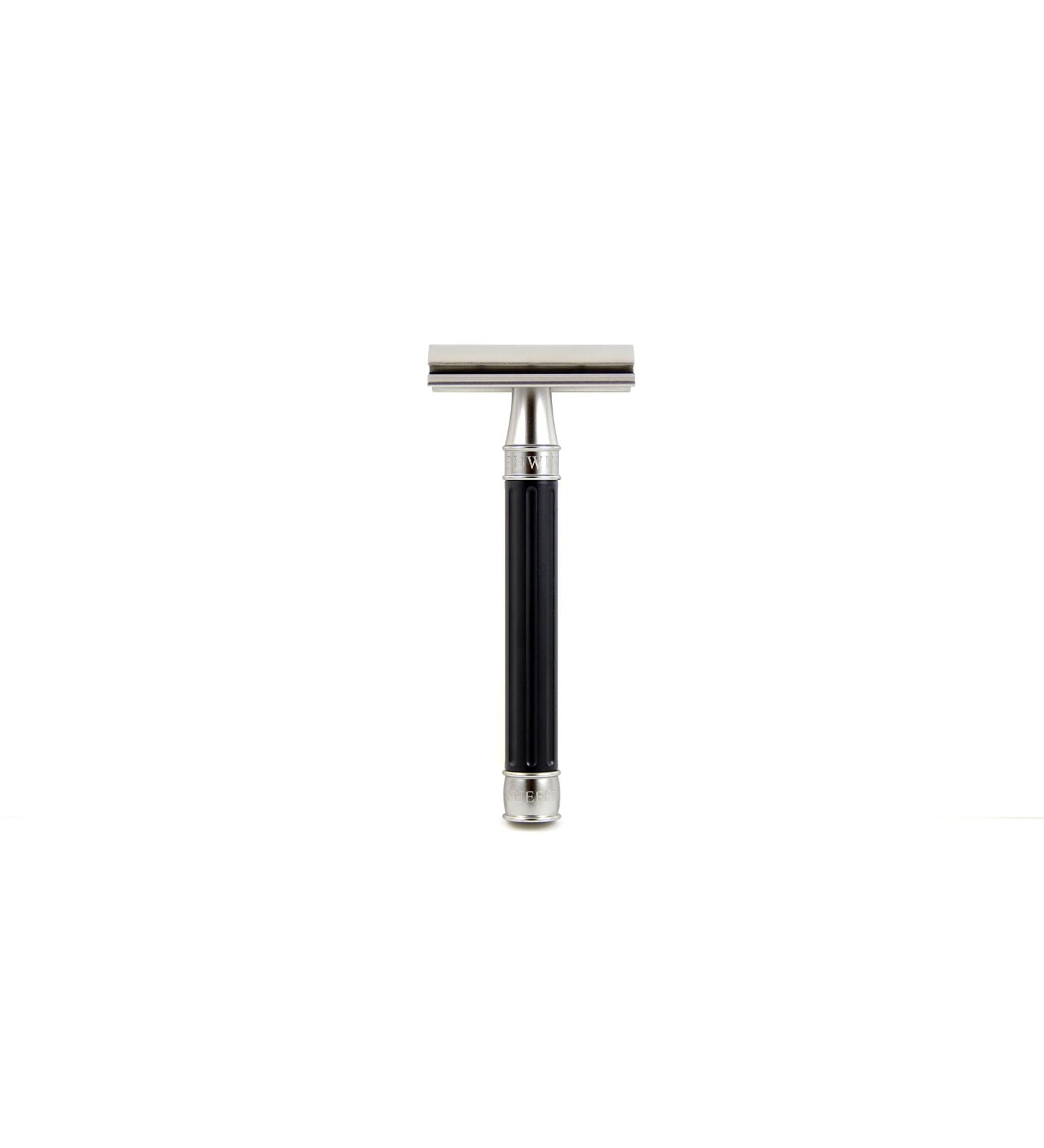 Edwin Jagger 3ONE6 Stainless Steel Black DE Safety Razor - Premium Quality Shaving for Men | International Shipping Available - Buy Online on GoSupps.com