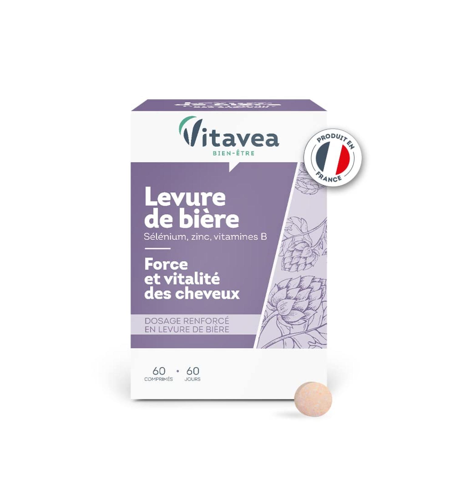 VITAVEA WELL-BEING - Brewer's yeast Biotin (vitamin B8) Zinc Selenium - 550 mg 1 capsule per day - Made in France - 60 tablets Vegan - Buy Online on GoSupps.com