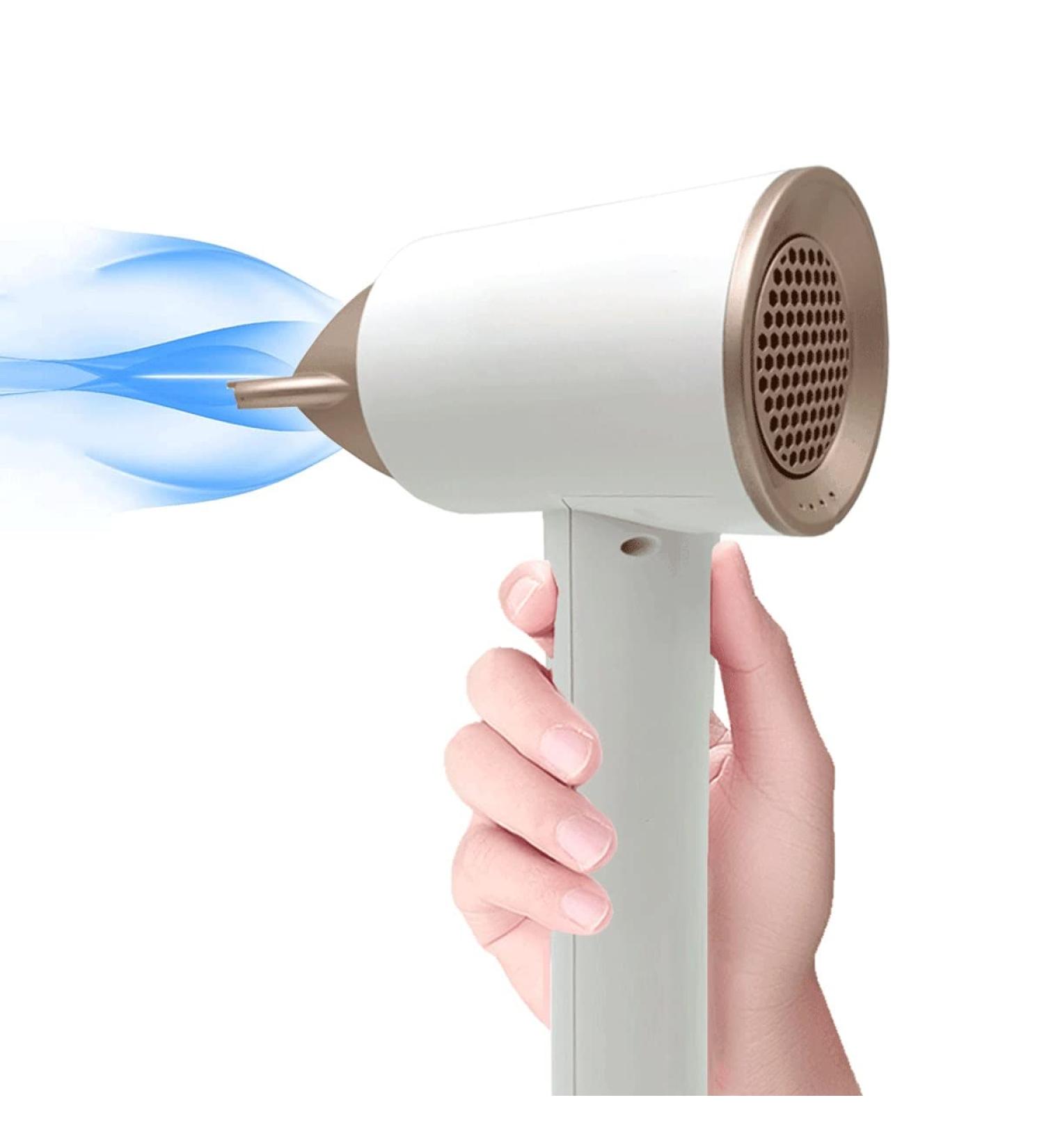 Cordless Hair Dryer 300W Rechargeable Blow Dryer 3 Heating/Speed & Cold Settings Portable Wireless Hairdryer for Travel Outdoor Home Contain 2 Nozzle - Buy Online on GoSupps.com